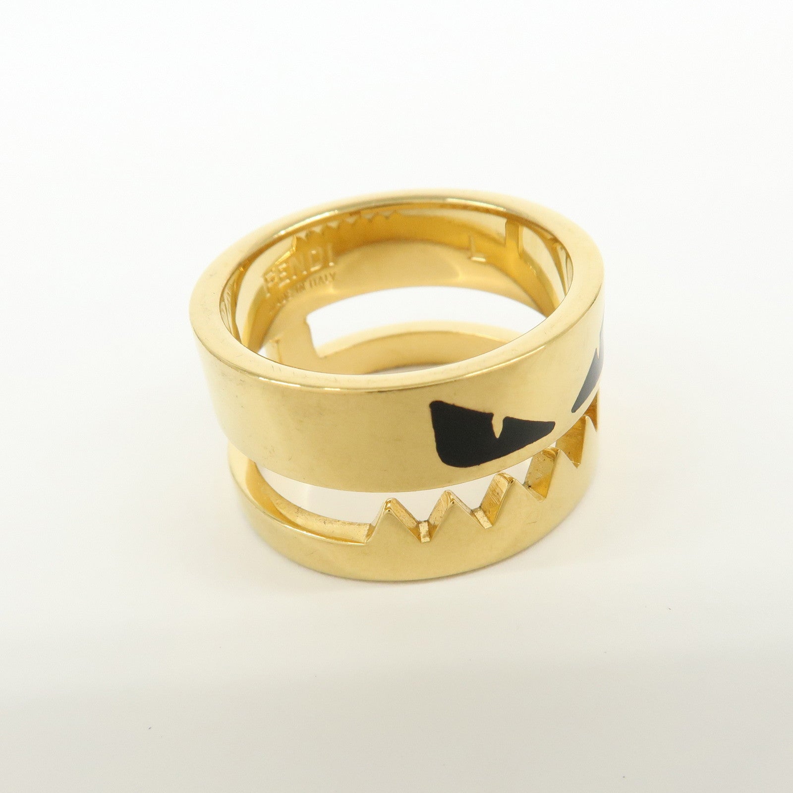FENDI Monster Metal Ring Gold US11.5 EU66 HK26 Size L