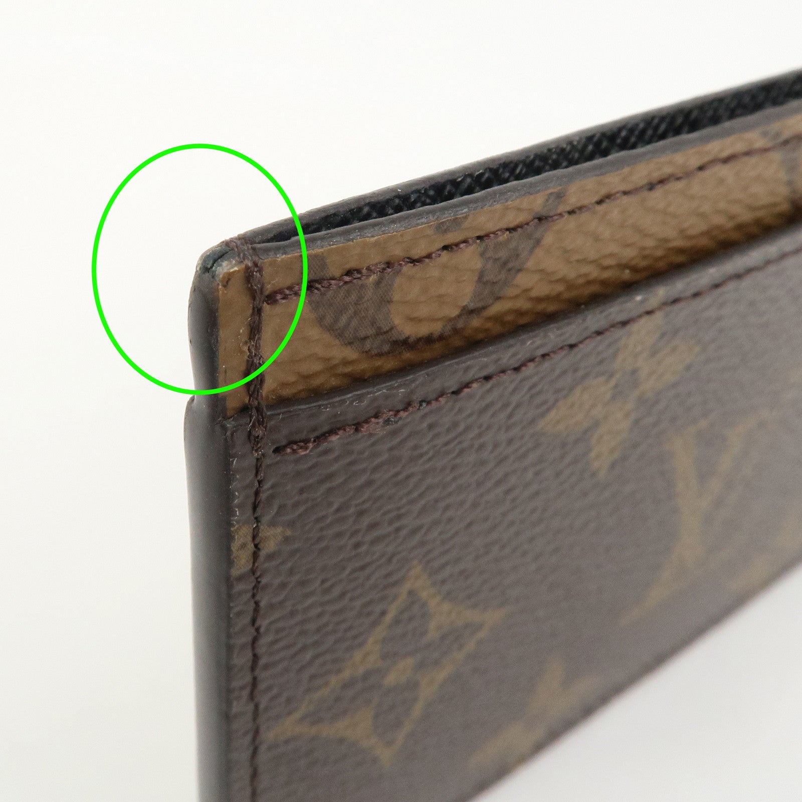 Louis Vuitton Monogram Reverse Porte Cartes Simple Card Case M69161