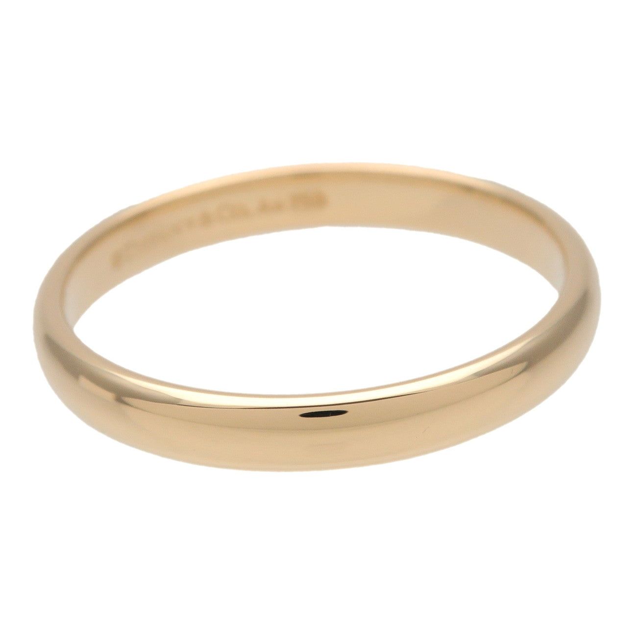 Tiffany & Co Classic Band Ring 750YG Yellow Gold US9 EU59 HK20