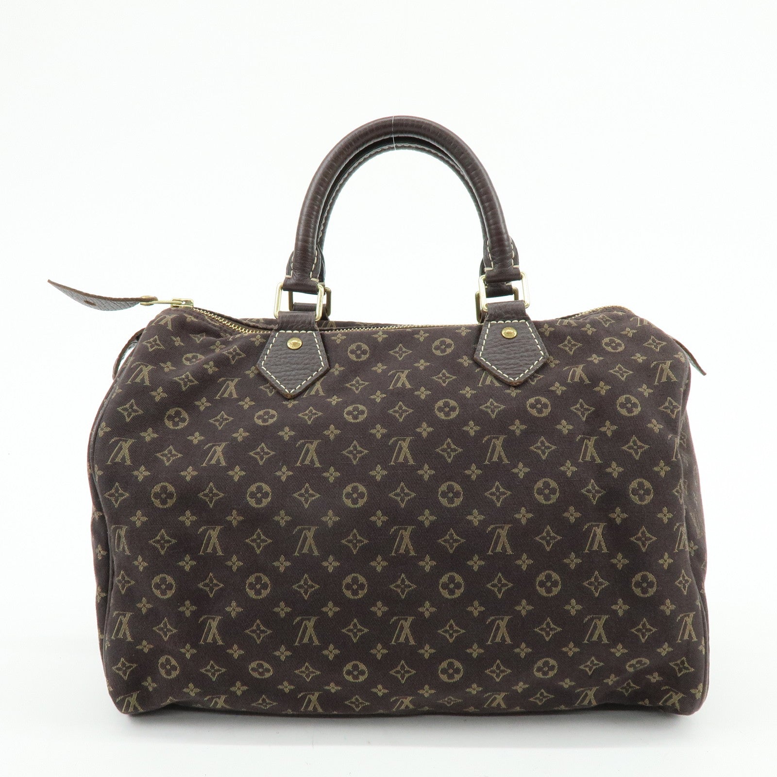 Louis Vuitton Monogram Mini Lin Speedy 30 Boston Bag Ebene M95224