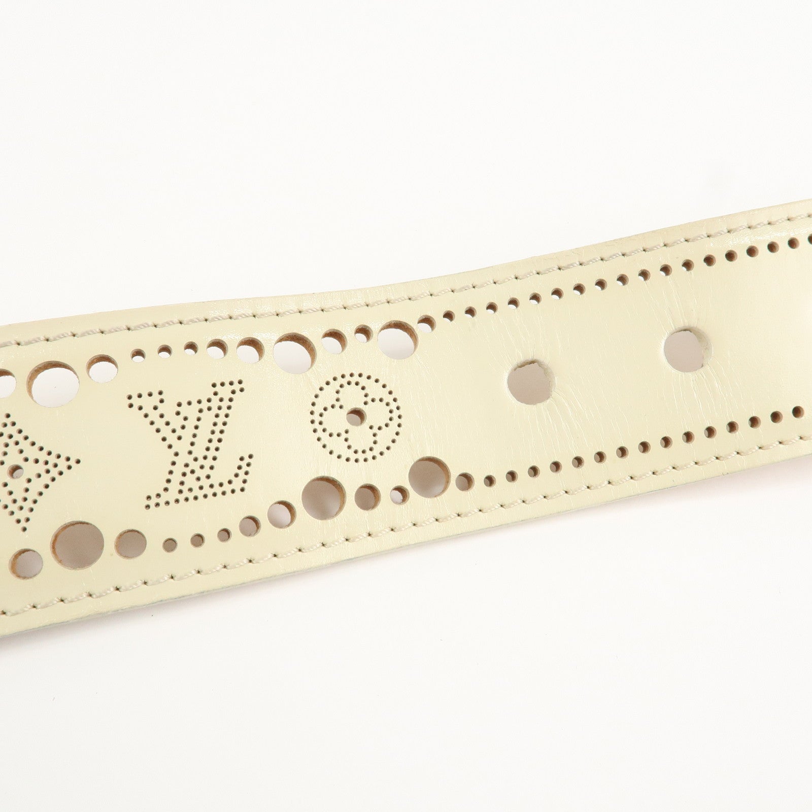 Louis Vuitton Leather Ceinture Phenix Ivory Belt 88/34 M9680 Used