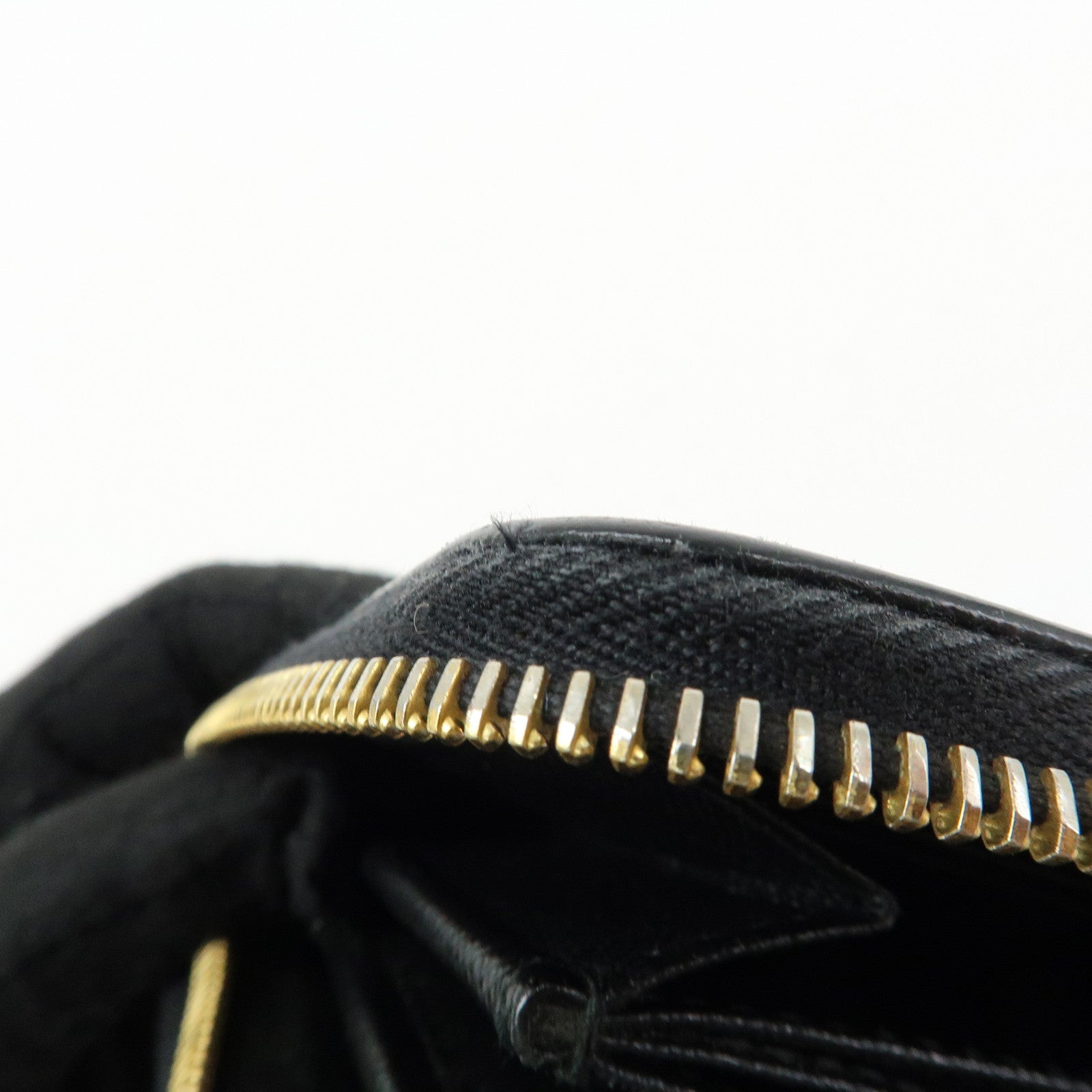 PRADA Saffiano Leather Round Zippy Long Wallet Black 1ML506