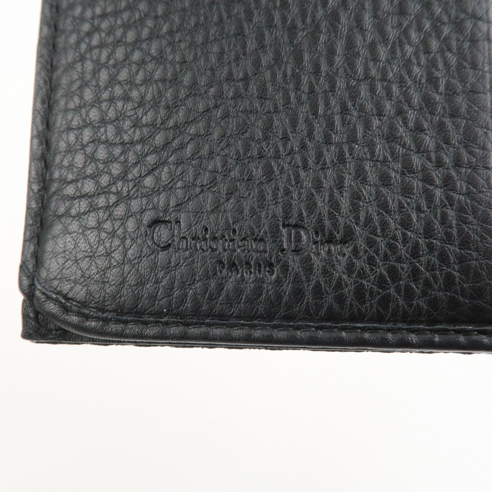 Christian Dior Trotter Canvas Leather Long Wallet Black