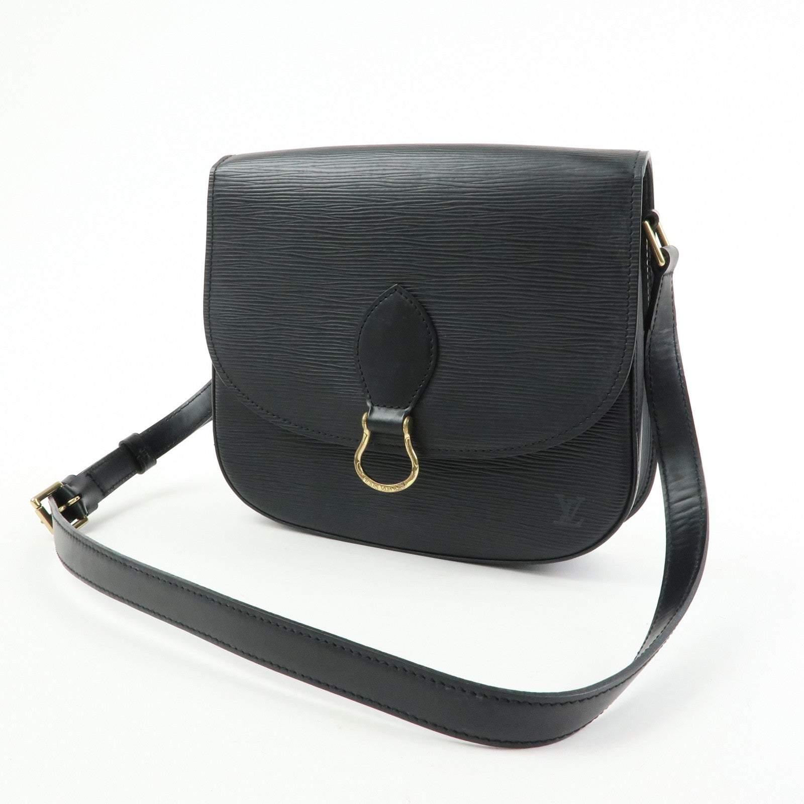 Louis Vuitton Epi Saint Cloud Shoulder Crossbody Bag Noir M52192
