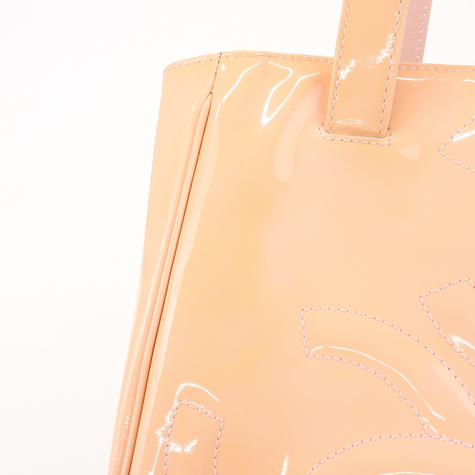 CHANEL COCOMark Patent Leather Tote Bag Shoulder Bag Pink