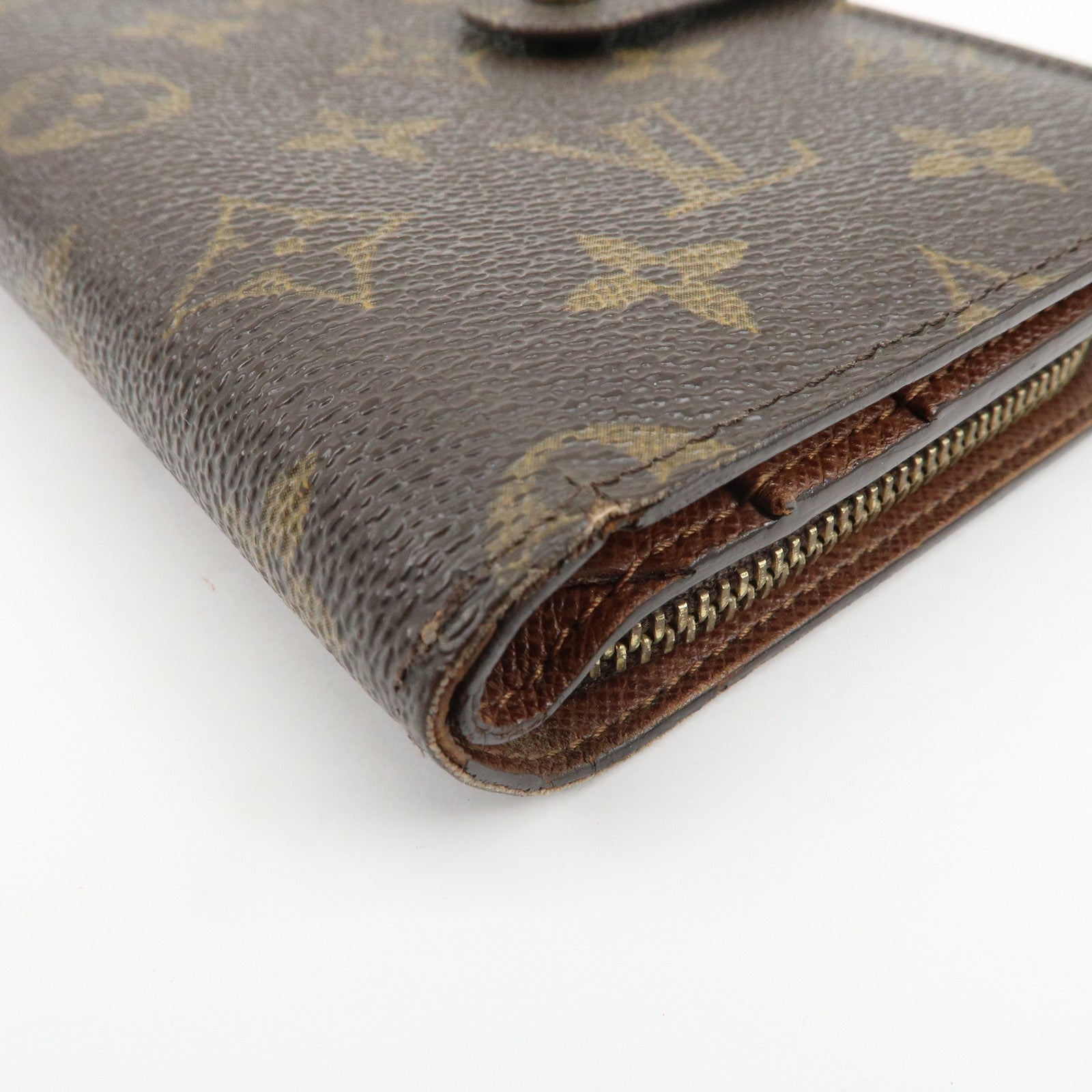 Louis Vuitton Monogram Porte Papier Zip Bi-fold Wallet Brown M61207