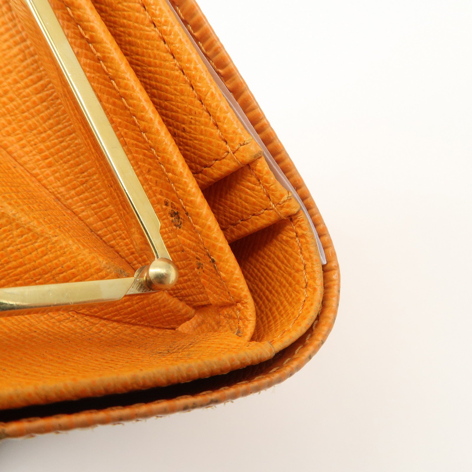 Louis Vuitton Epi Porte Monnaie Viennois Bi-Fold Wallet Mandarin Orange Used