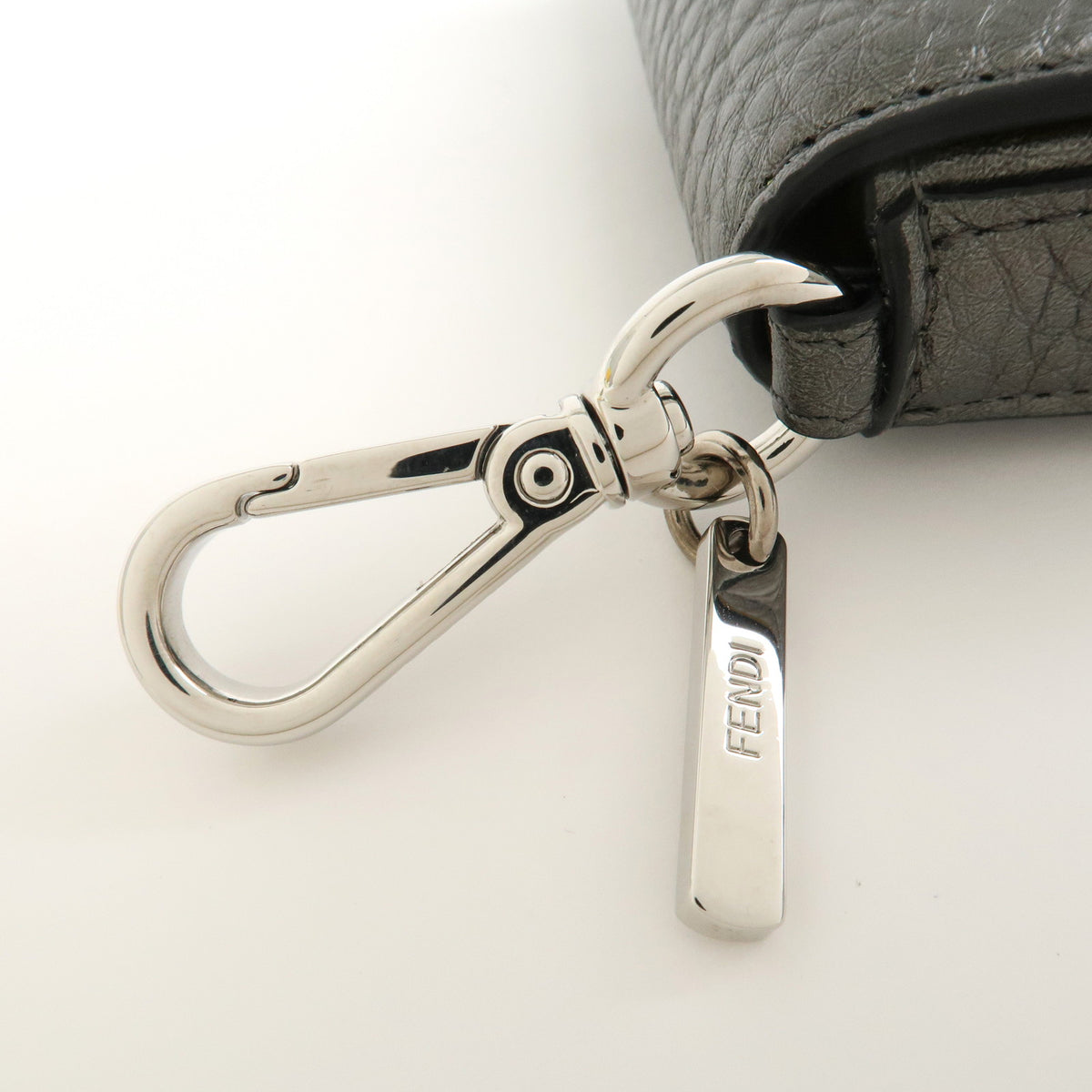 FENDI Nano Baguette Calf Leather Bag Charm Card Case Pouch 7AR809