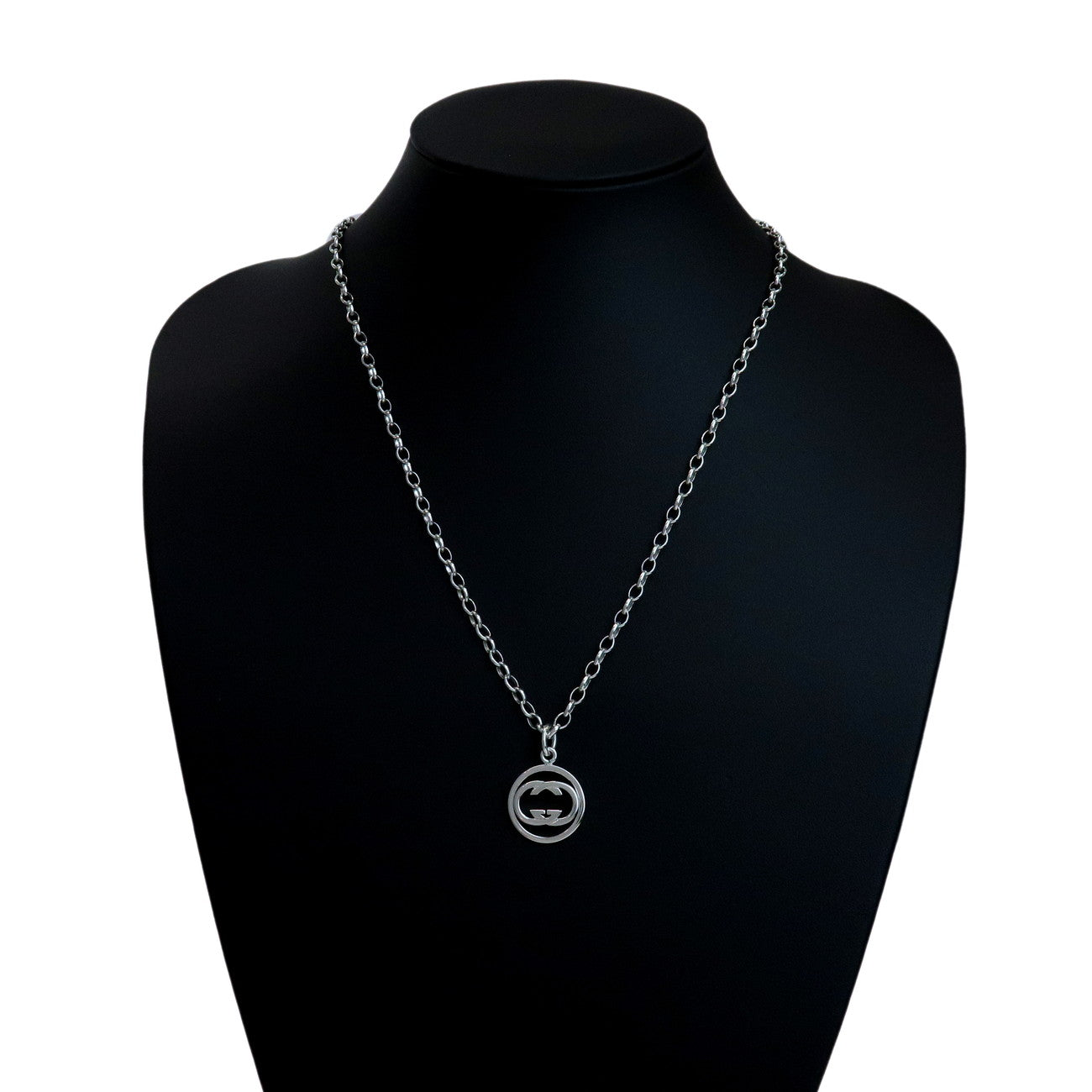 GUCCI Interlocking G Doppia G Necklace SV925 Silver 147749
