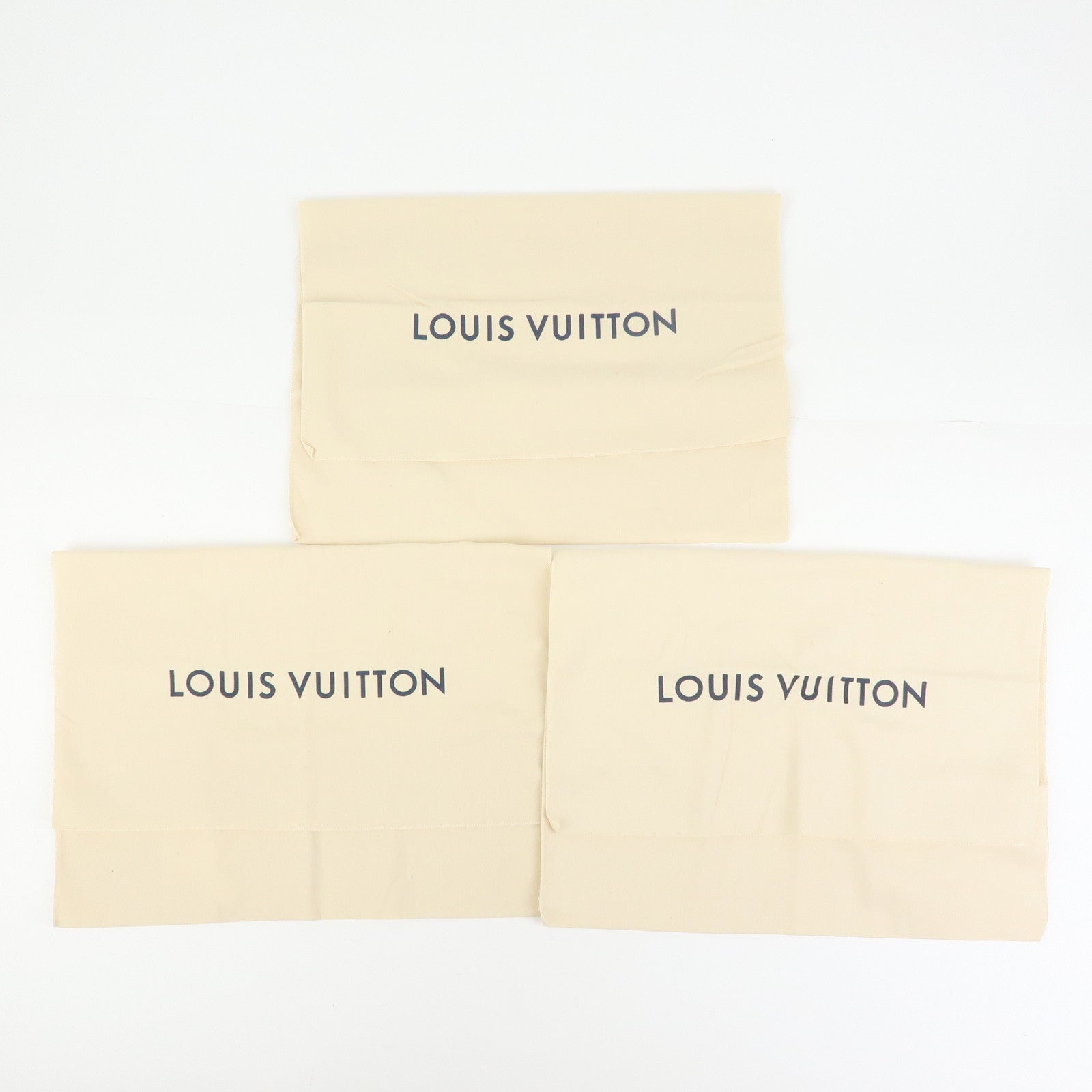 Louis Vuitton Set of 15 Dust Bag Storage Bag Flap Style Beige
