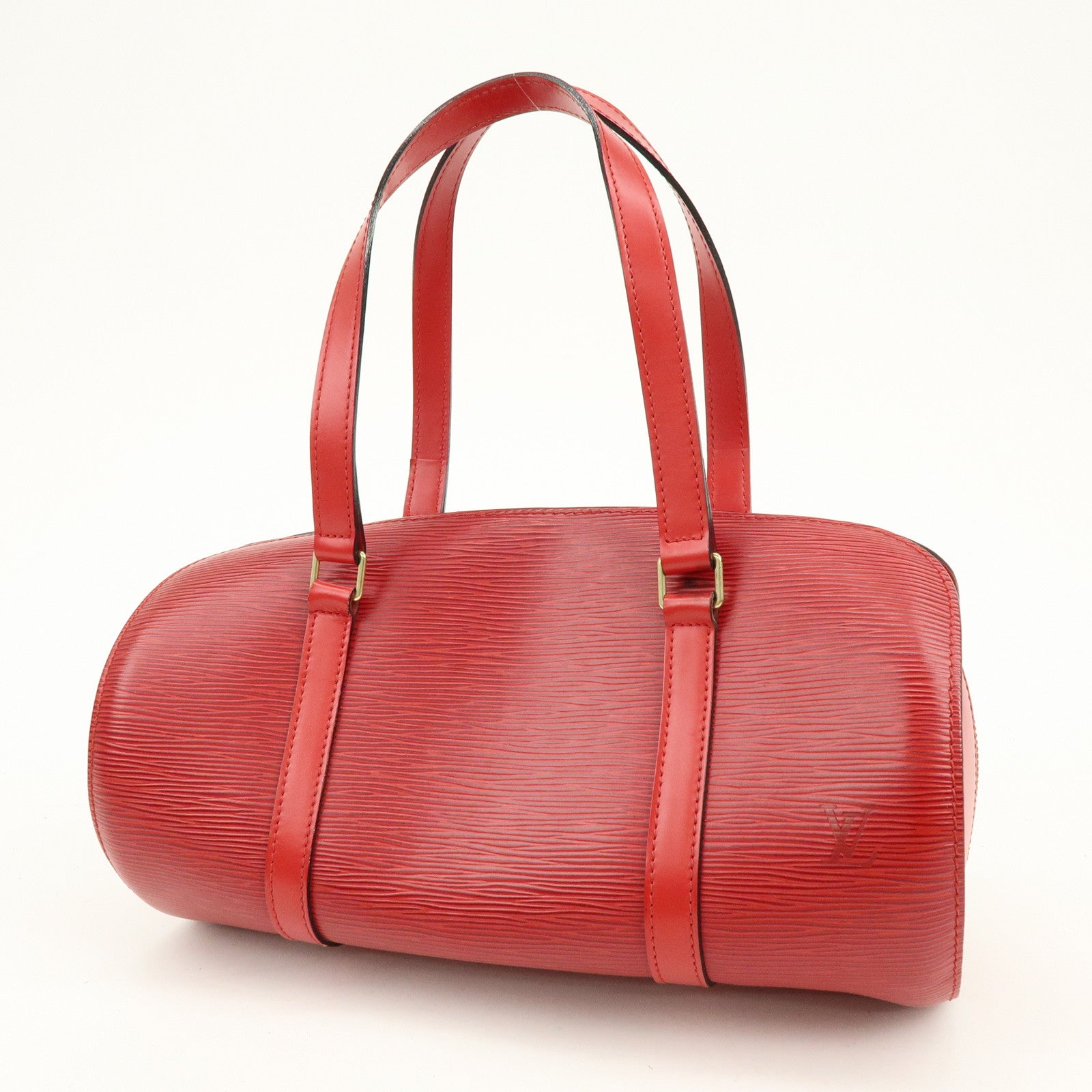 Louis Vuitton Epi Soufflot Hand Bag Castillian Red M52227