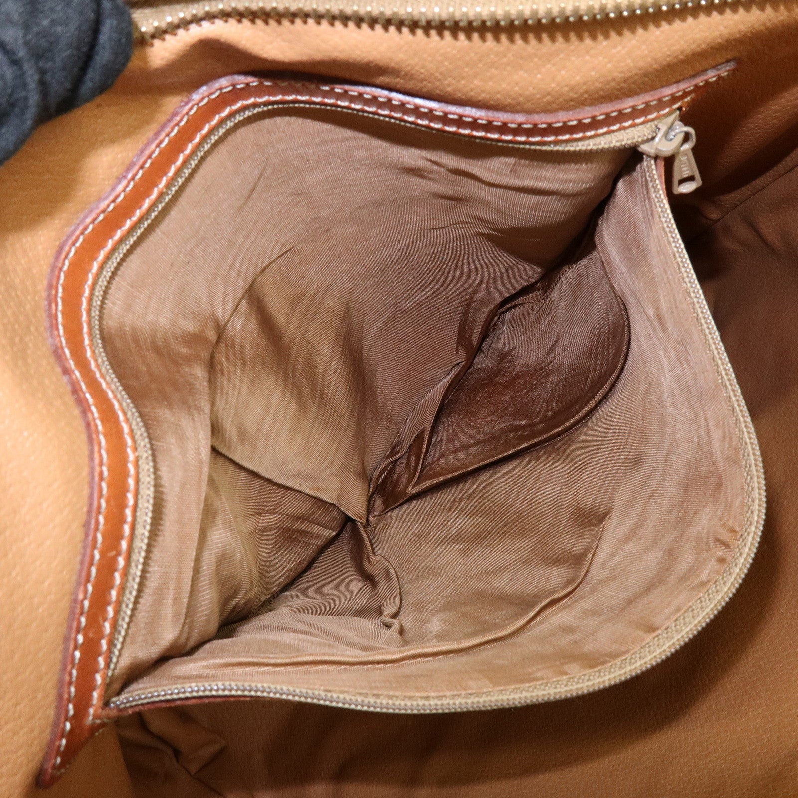 CELINE Macadam PVC Leather Tote Bag Hand Bag Shoulder Bag Brown