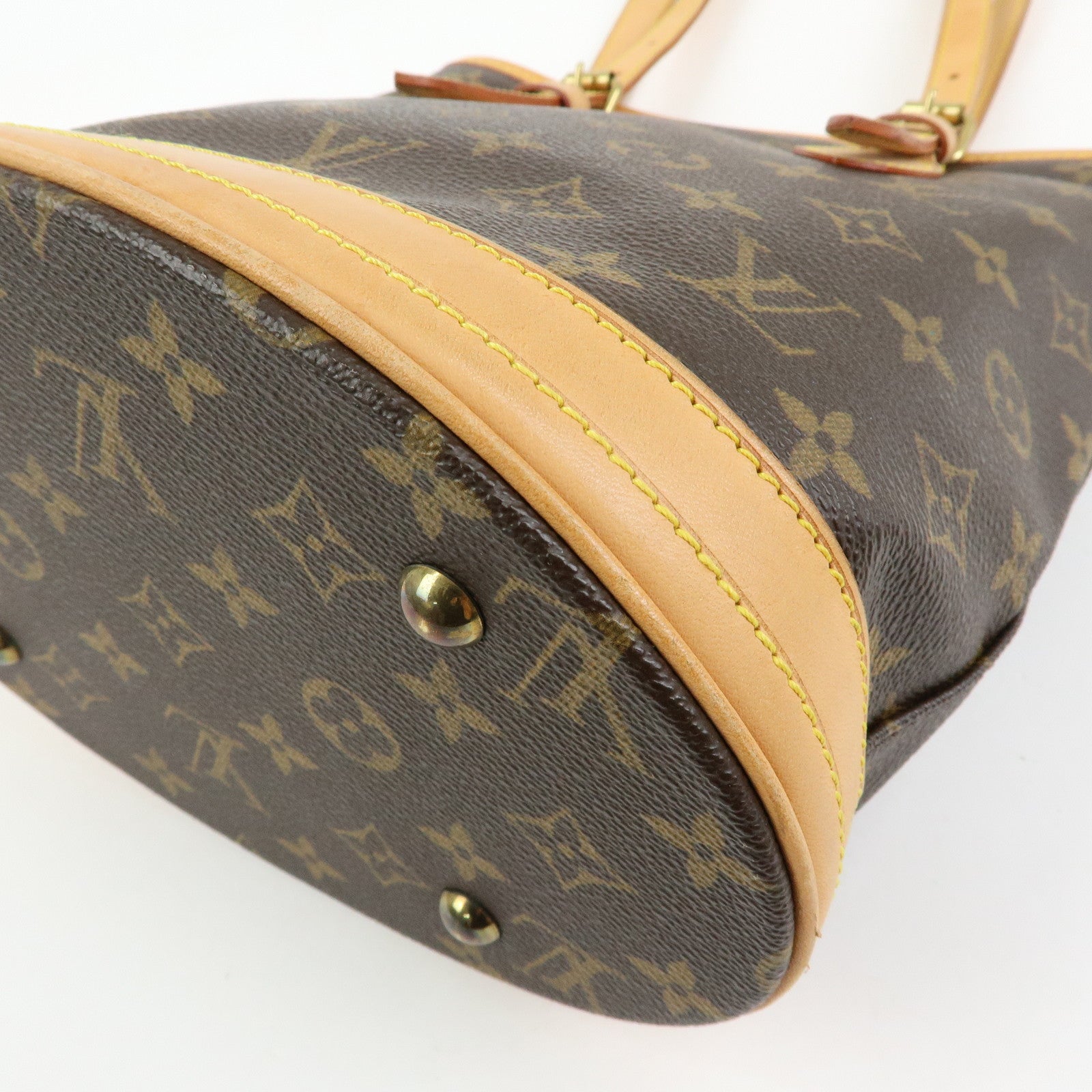 Louis Vuitton Monogram Canvas Bucket PM Hand Bag Brown M42238