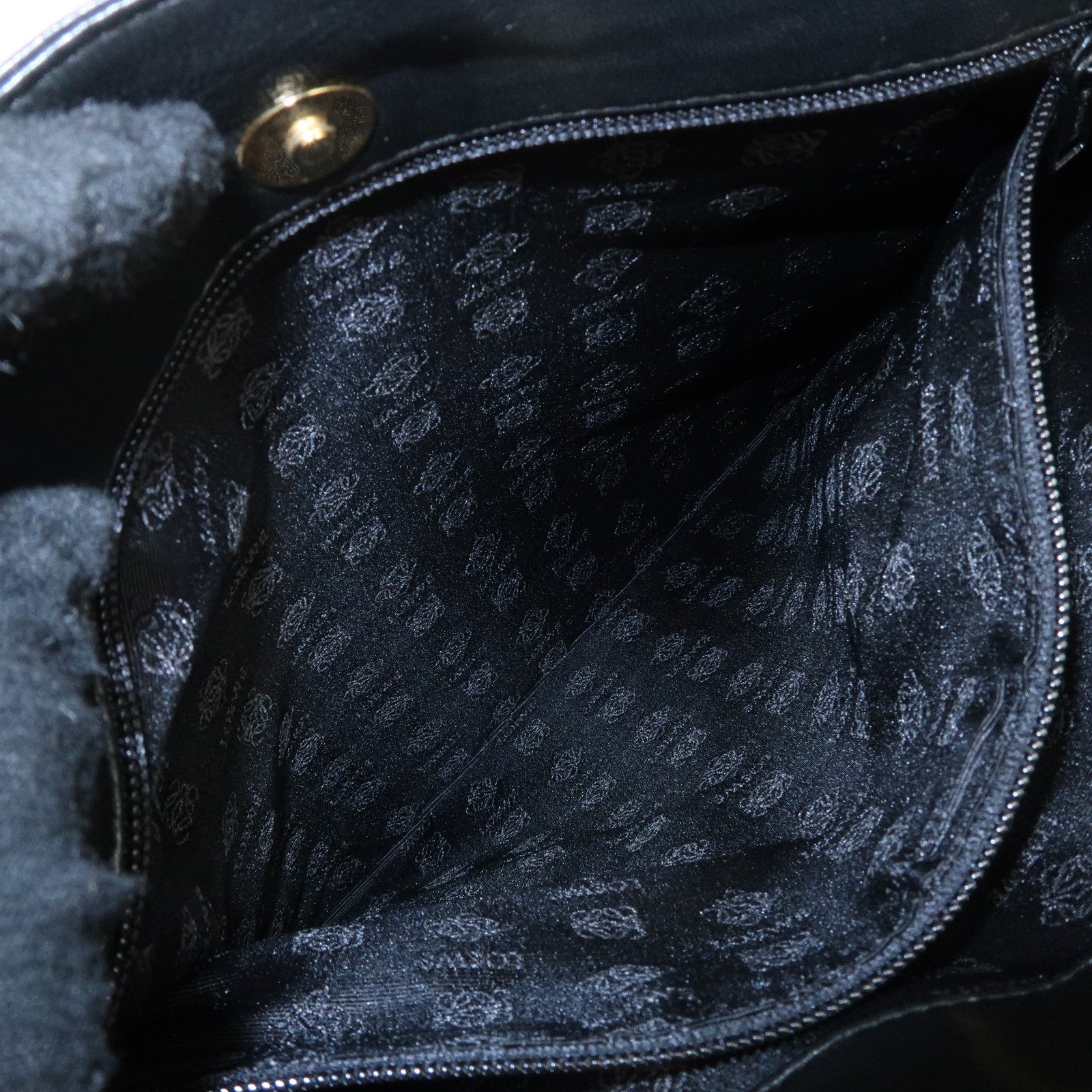 LOEWE Leather Tote Bag Hand Bag Leopard Brown Black Gold HDW Used