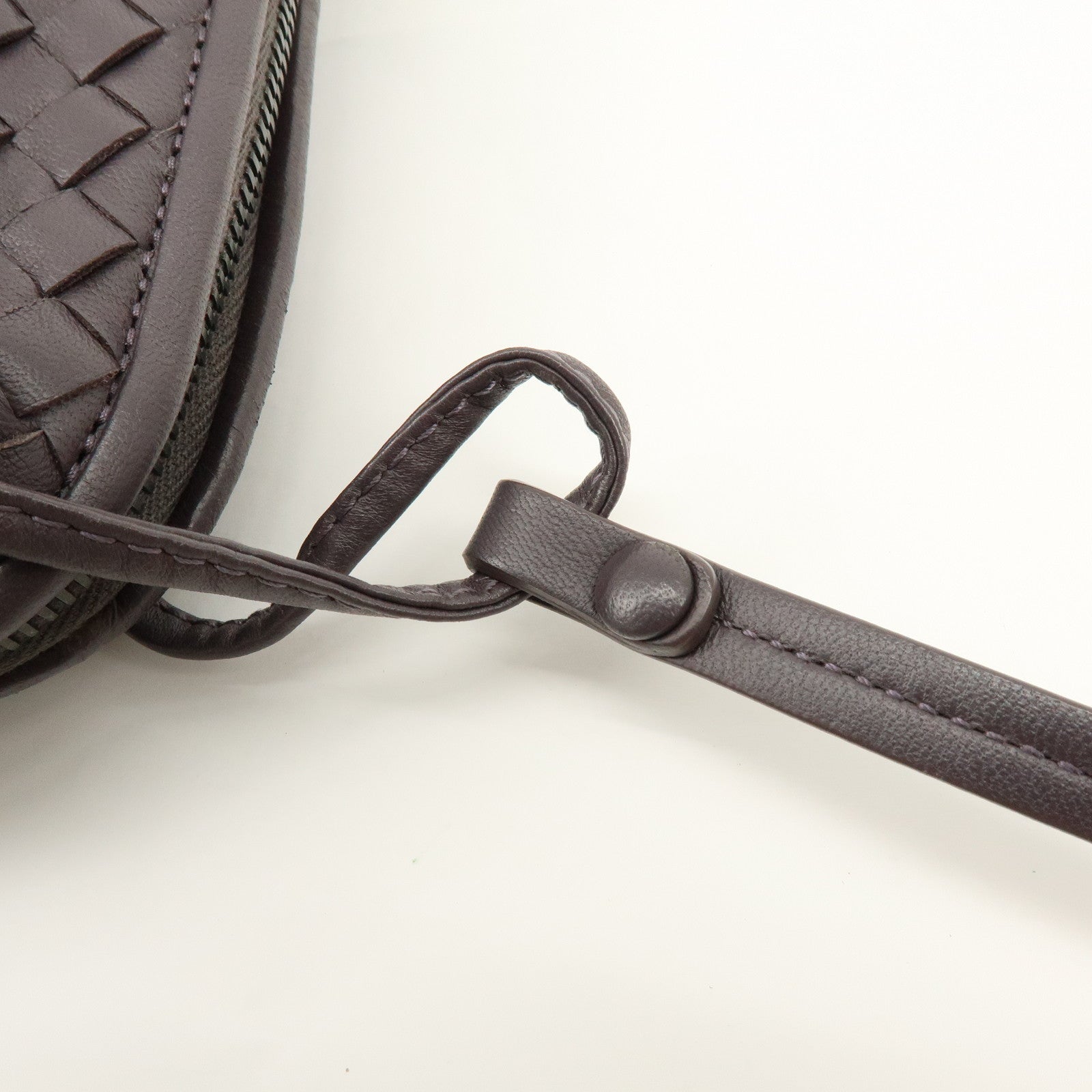 BOTTEGA VENETA Intrecciato Leather Shoulder Bag Brown 245355