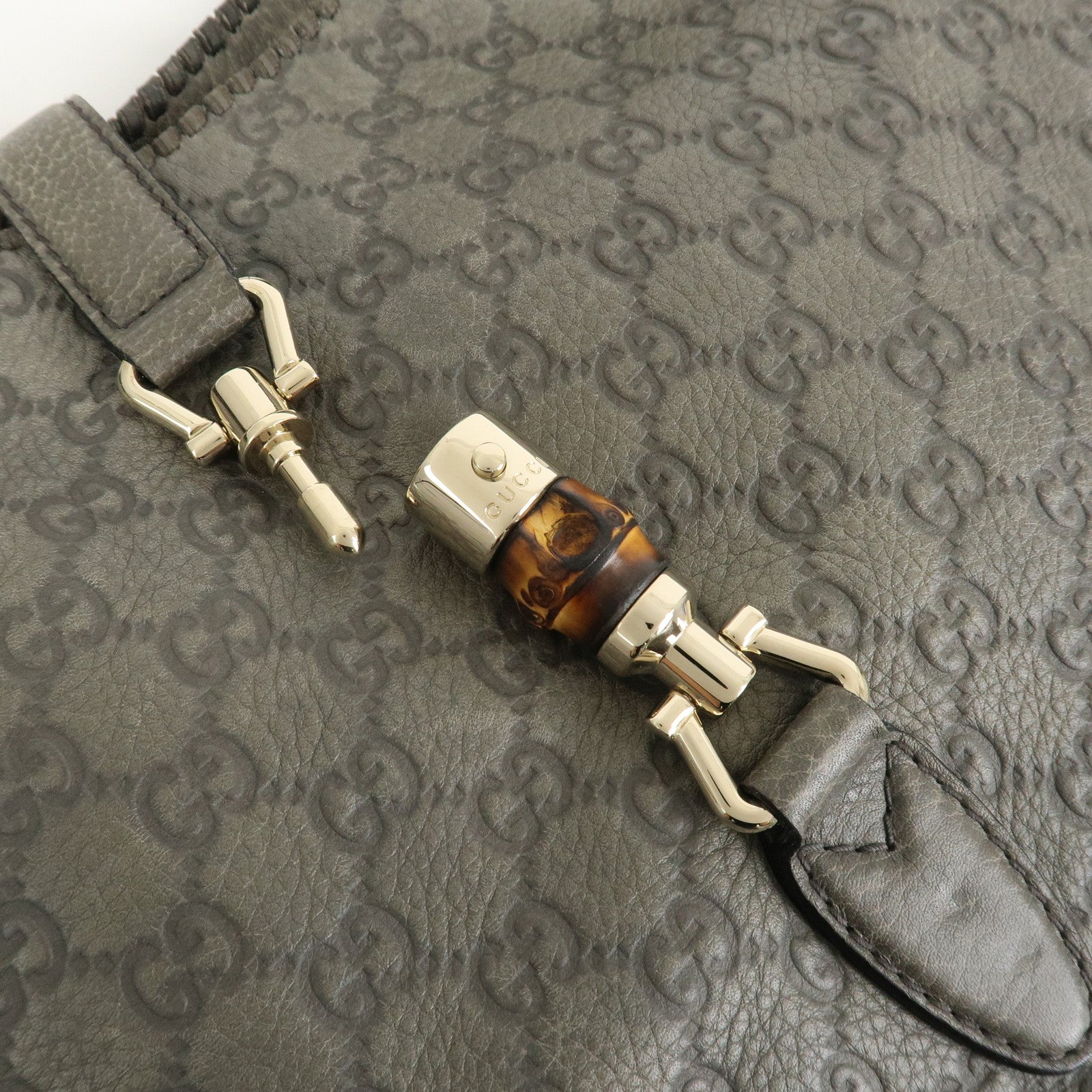 GUCCI Bamboo Guccissima Leather 2Way Bag Hand Shoulder Bag 218491