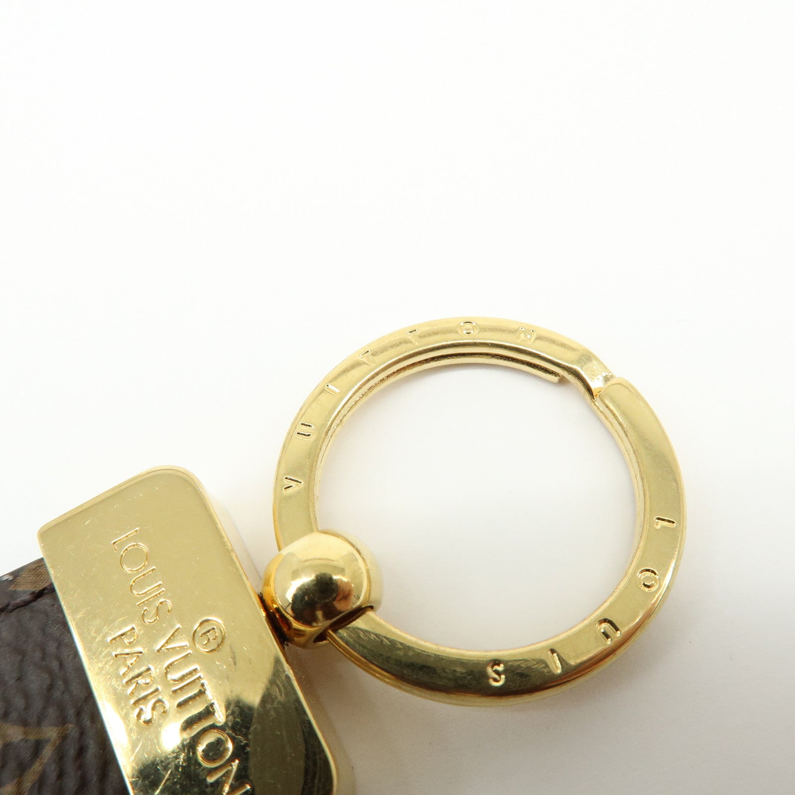 Louis Vuitton Monogram Dragonne Key Chain Key Holder Brown M65221