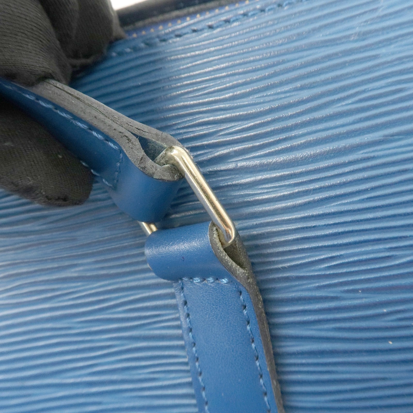 Louis Vuitton Epi Soufflot Shoulder Bag Hand Bag Toledo Blue M52225