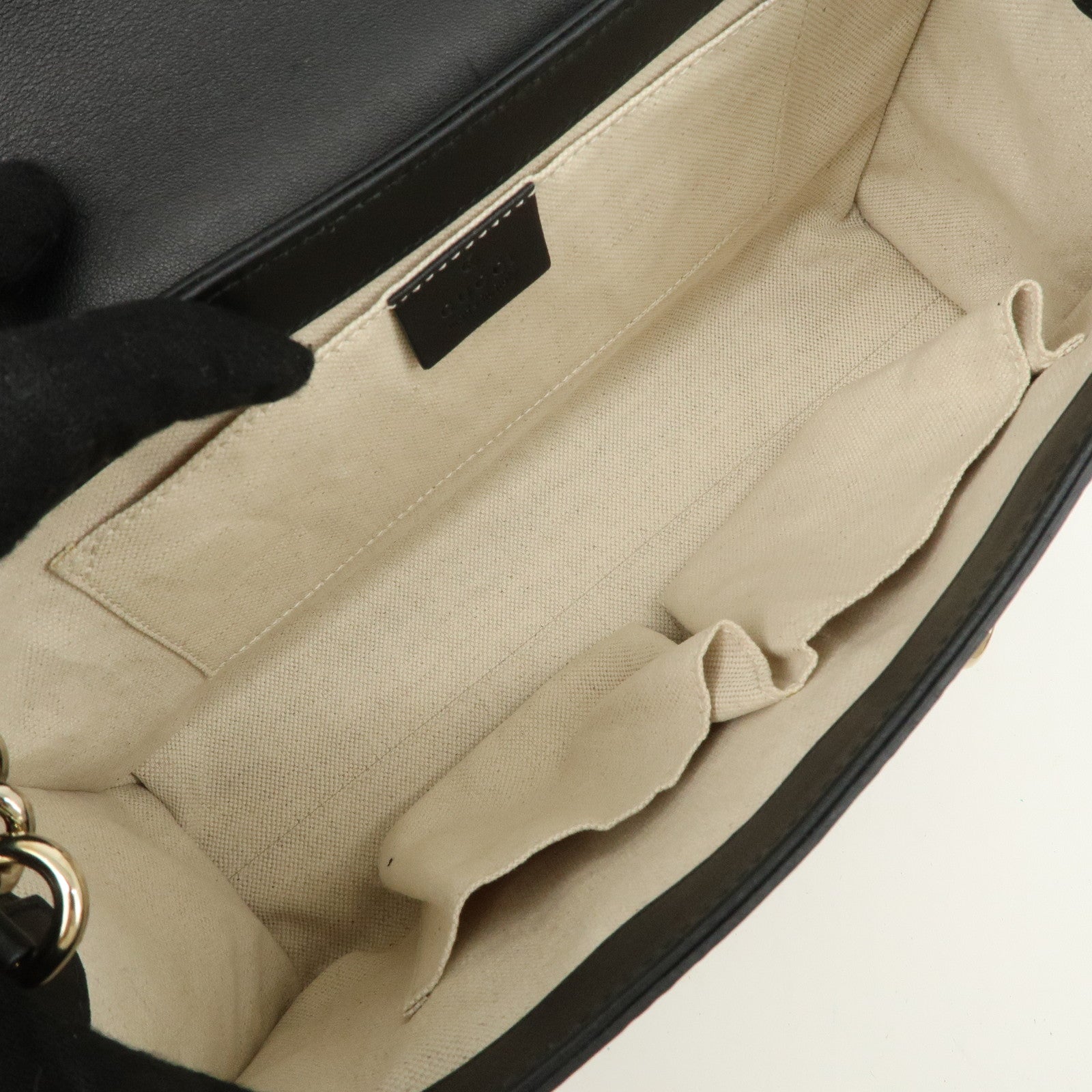 GUCCI Horsebit Guccissima Emily Leather Chain Shoulder Bag 295402 Used