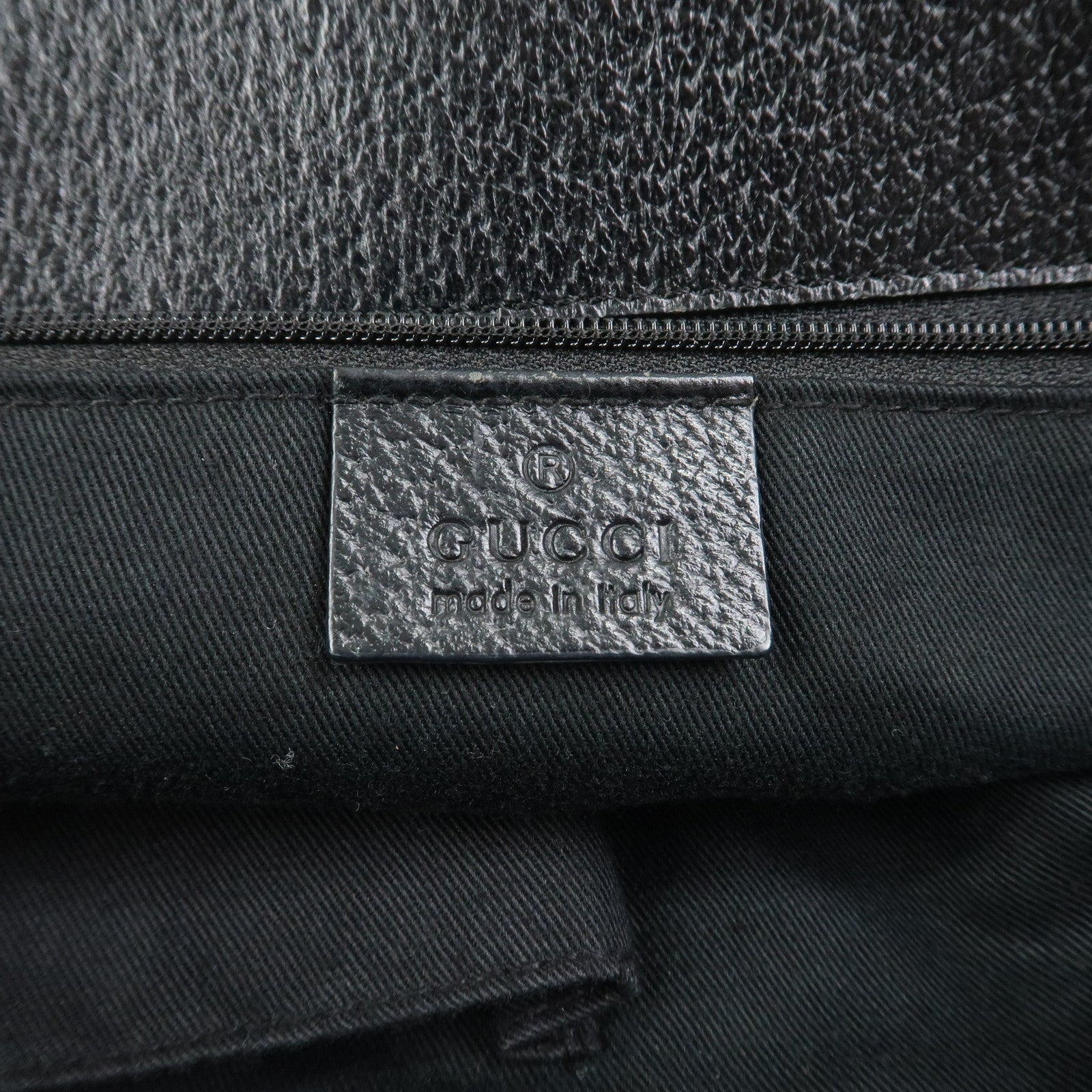 GUCCI GG Monogram Canvas Leather Tote Bag Hand Bag Black 120836