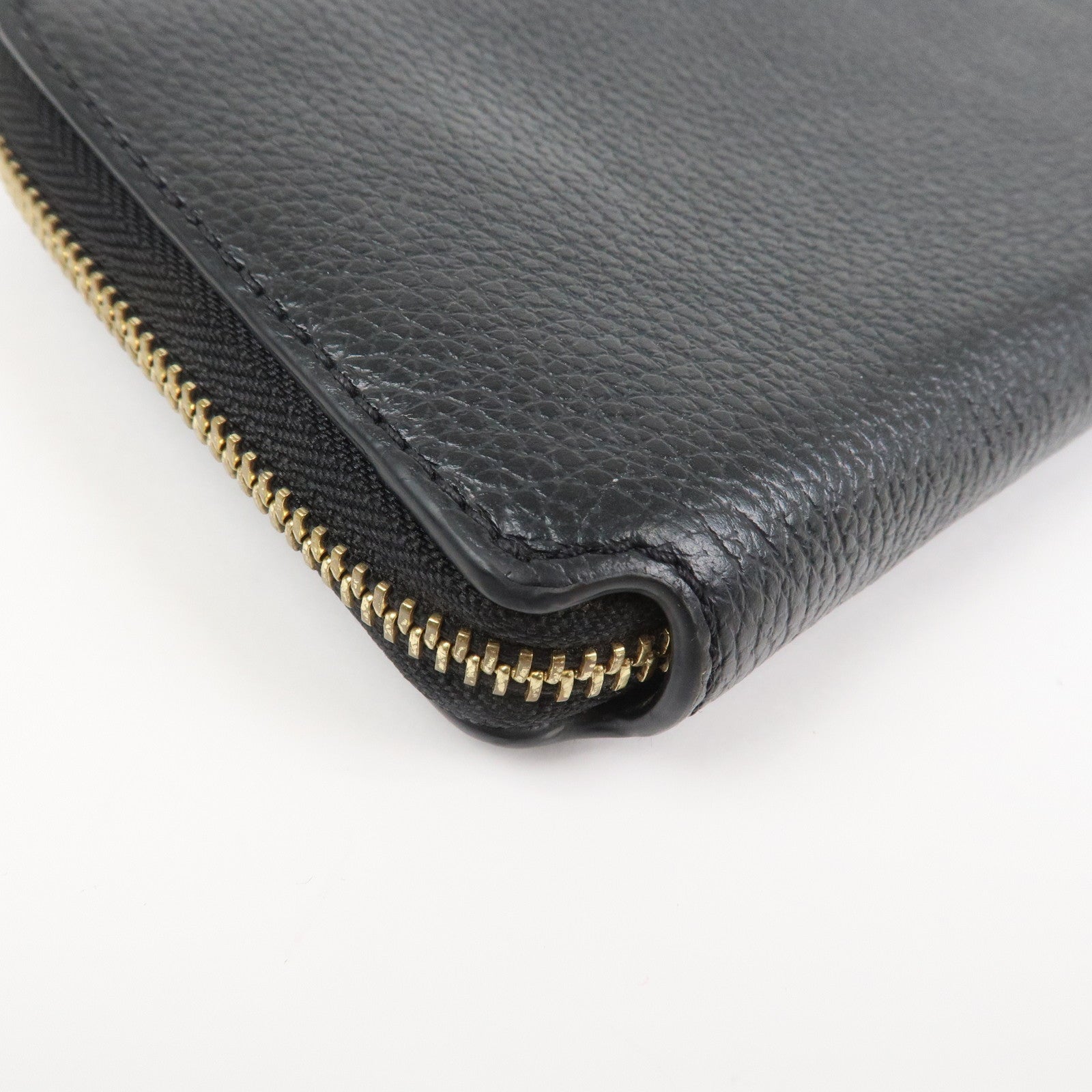 Chloe Marcie Leather Zippy Long Wallet Black