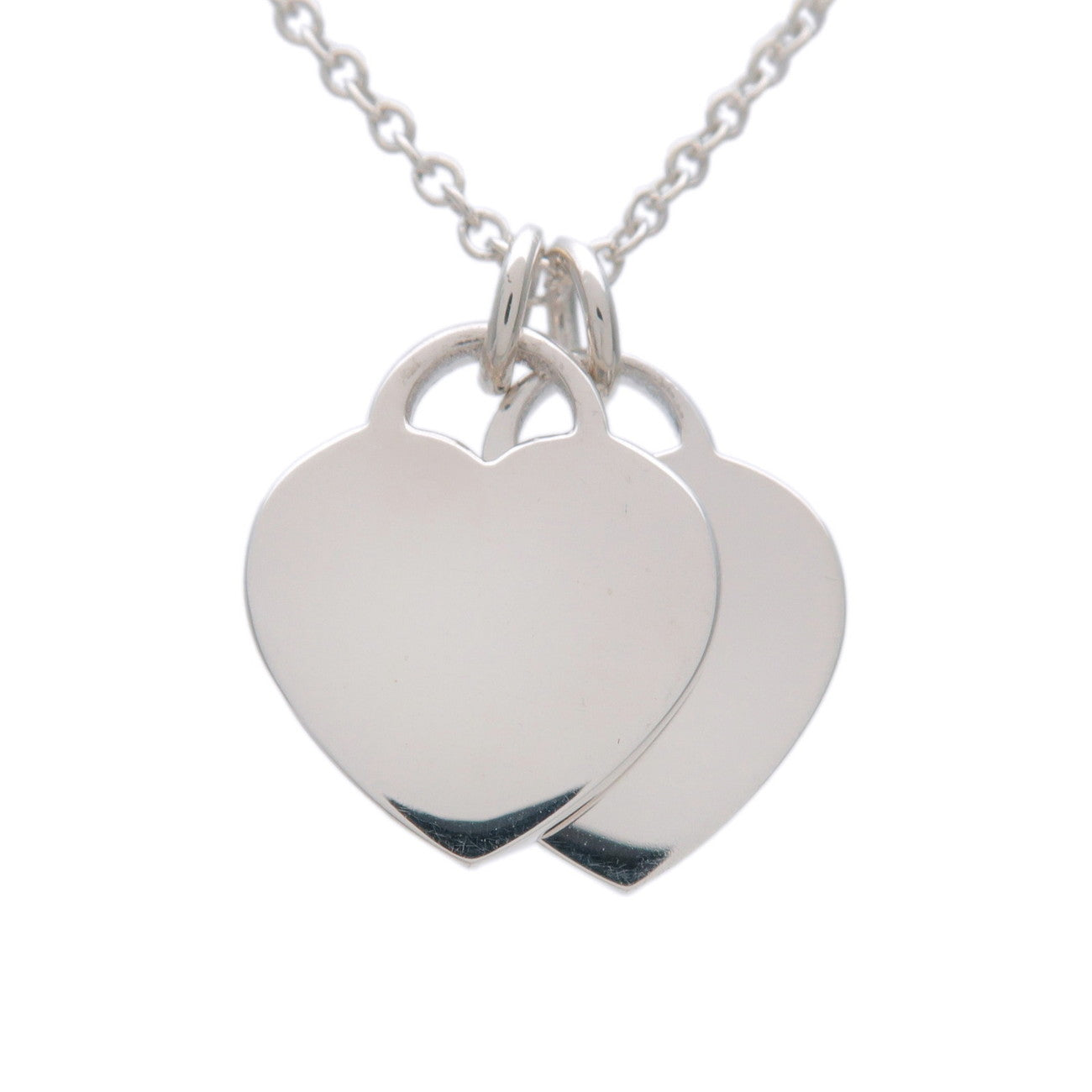 Tiffany & Co Return to Tiffany Mini Double Heart Tag Necklace SV925