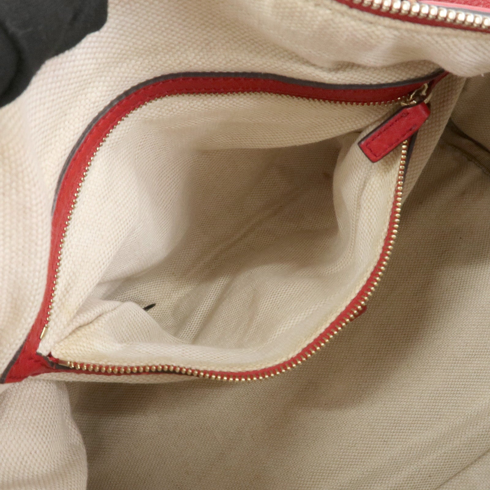 GUCCI SOHO Interlocking G Leather Boston Bag Hand Bag Red 282302