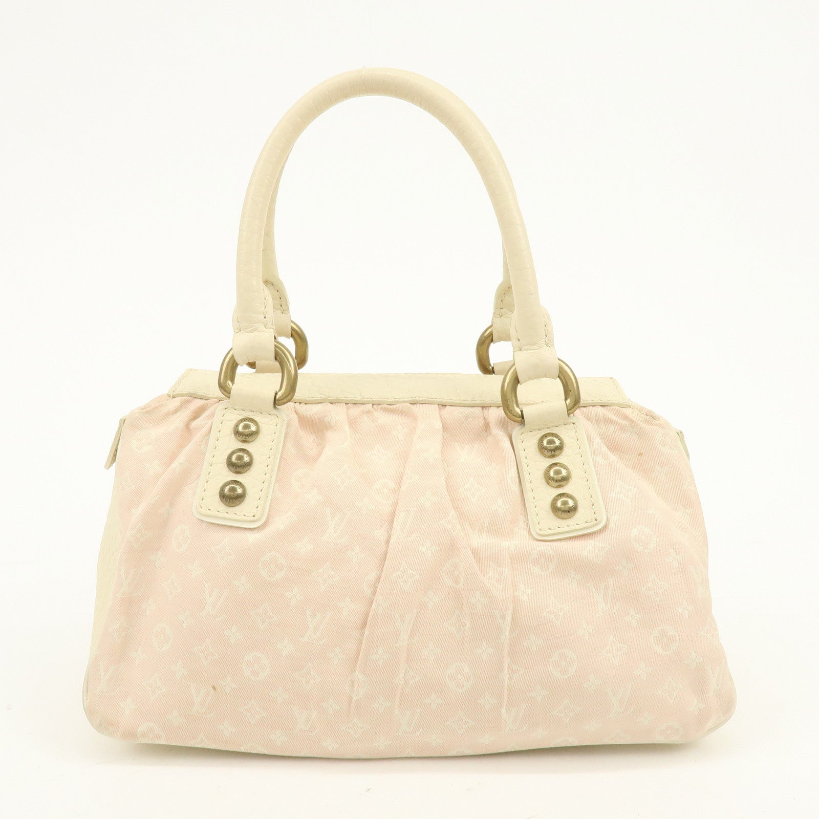Louis Vuitton Monogram Mini Lin Trapes PM Hand Bag Rose M40062