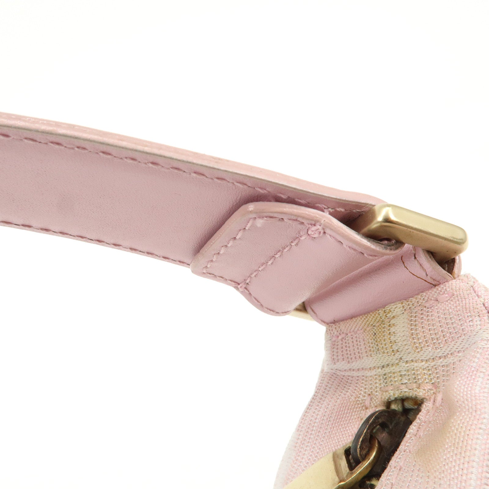 CHANEL New Travel Line Nylon Leather Shoulder Bag Hand Bag Pink Used