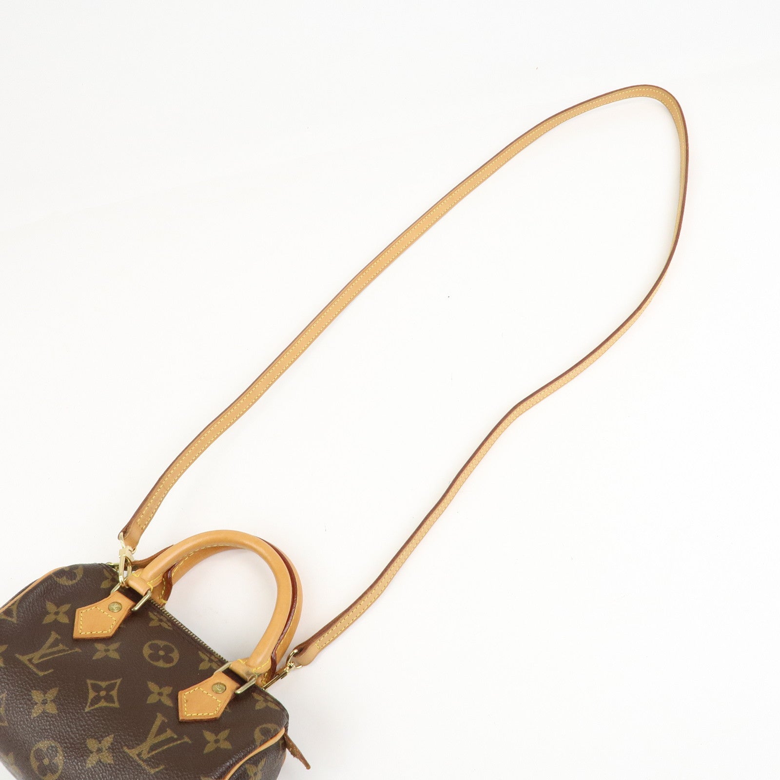 Louis Vuitton Monogram Mini Speedy Hand Bag Brown M41534