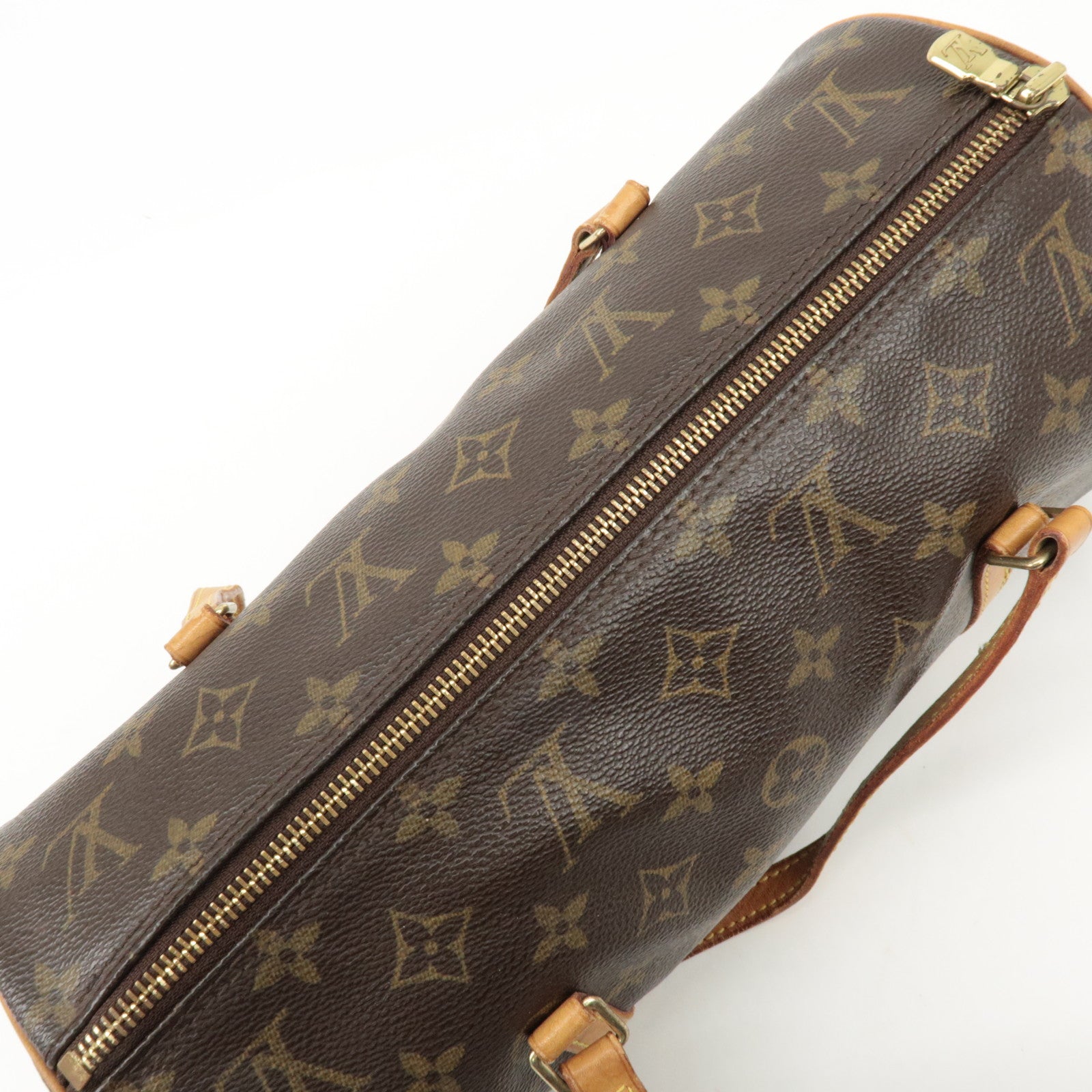 Louis Vuitton Monogram Papillon 30 Hand Bag New Style Brown M51385 Used