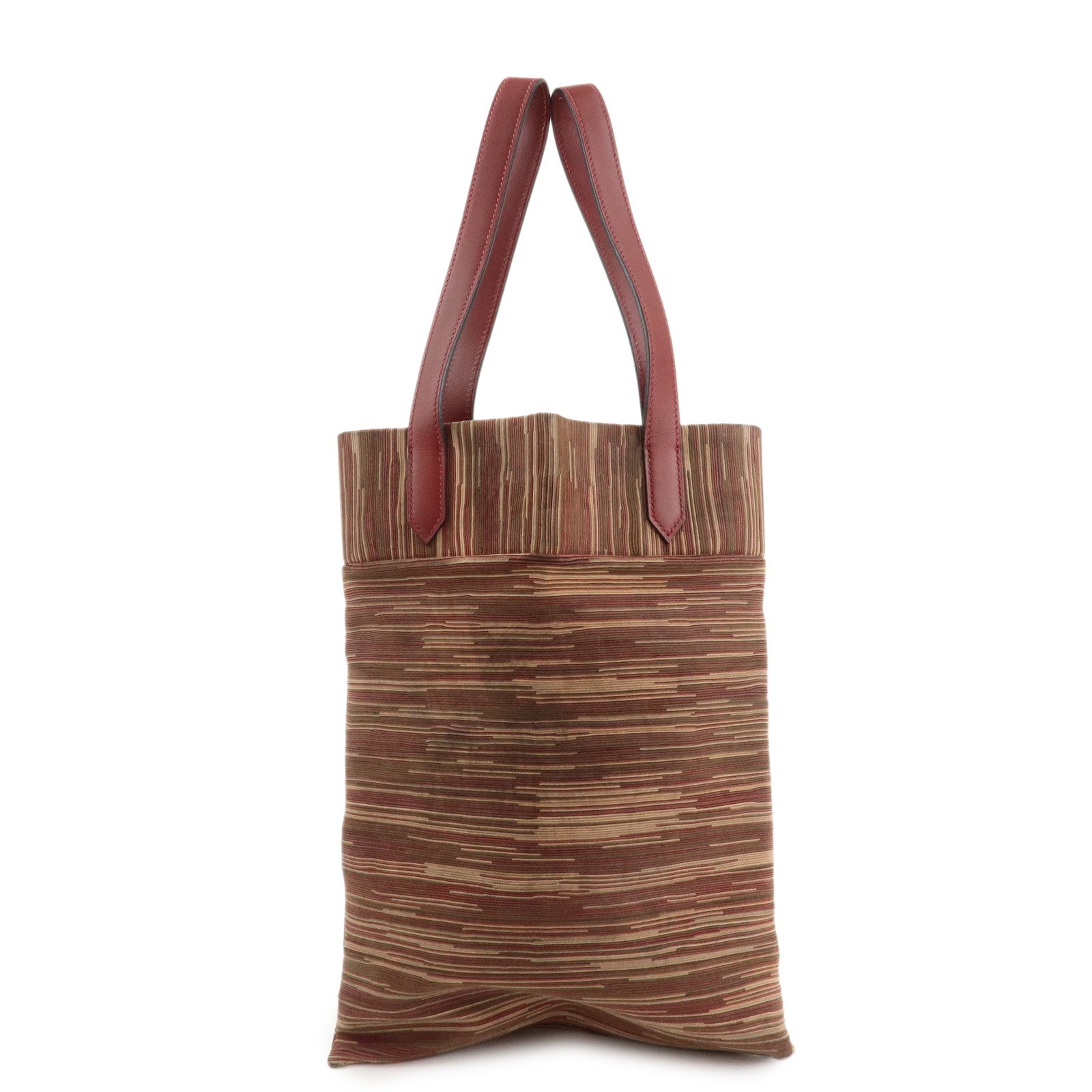 HERMES Leather Vibrato Jules Hand Bag F Engraved Multicolor Used