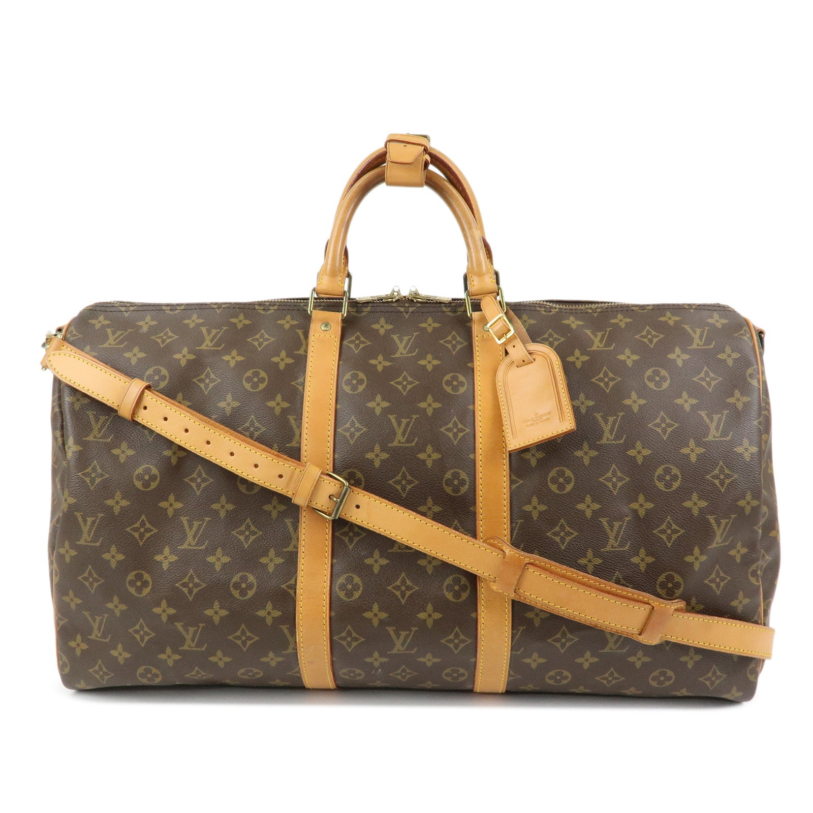 Louis Vuitton Monogram Keep All Bandouliere 55 Boston Bag M41414