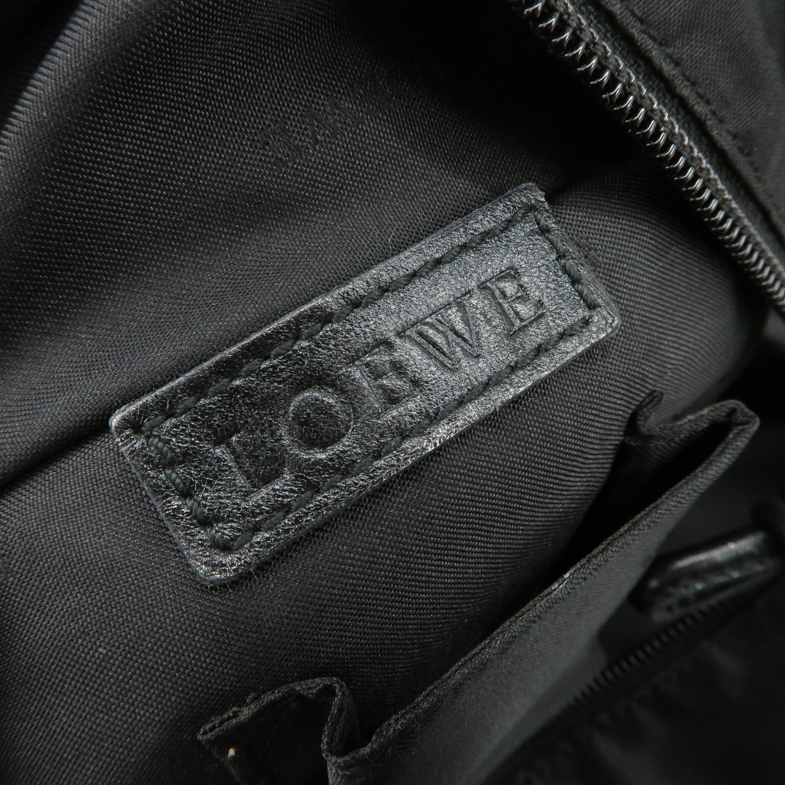 LOEWE Anagram Nappa Aire Leather Hand Bag Shoulder Bag Black