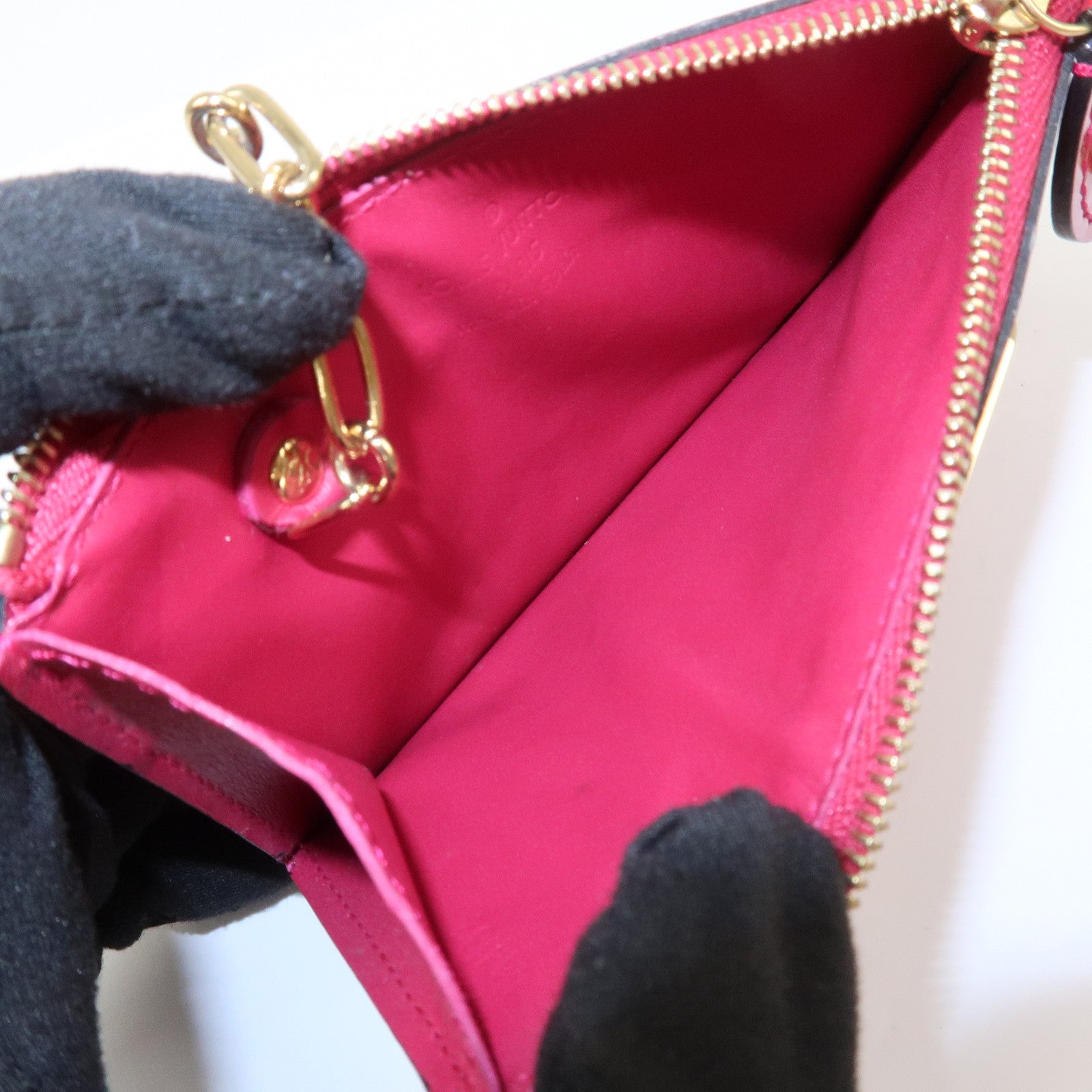 Louis Vuitton Monogram Vernis Pochette Cles NM Rose Indien M61466