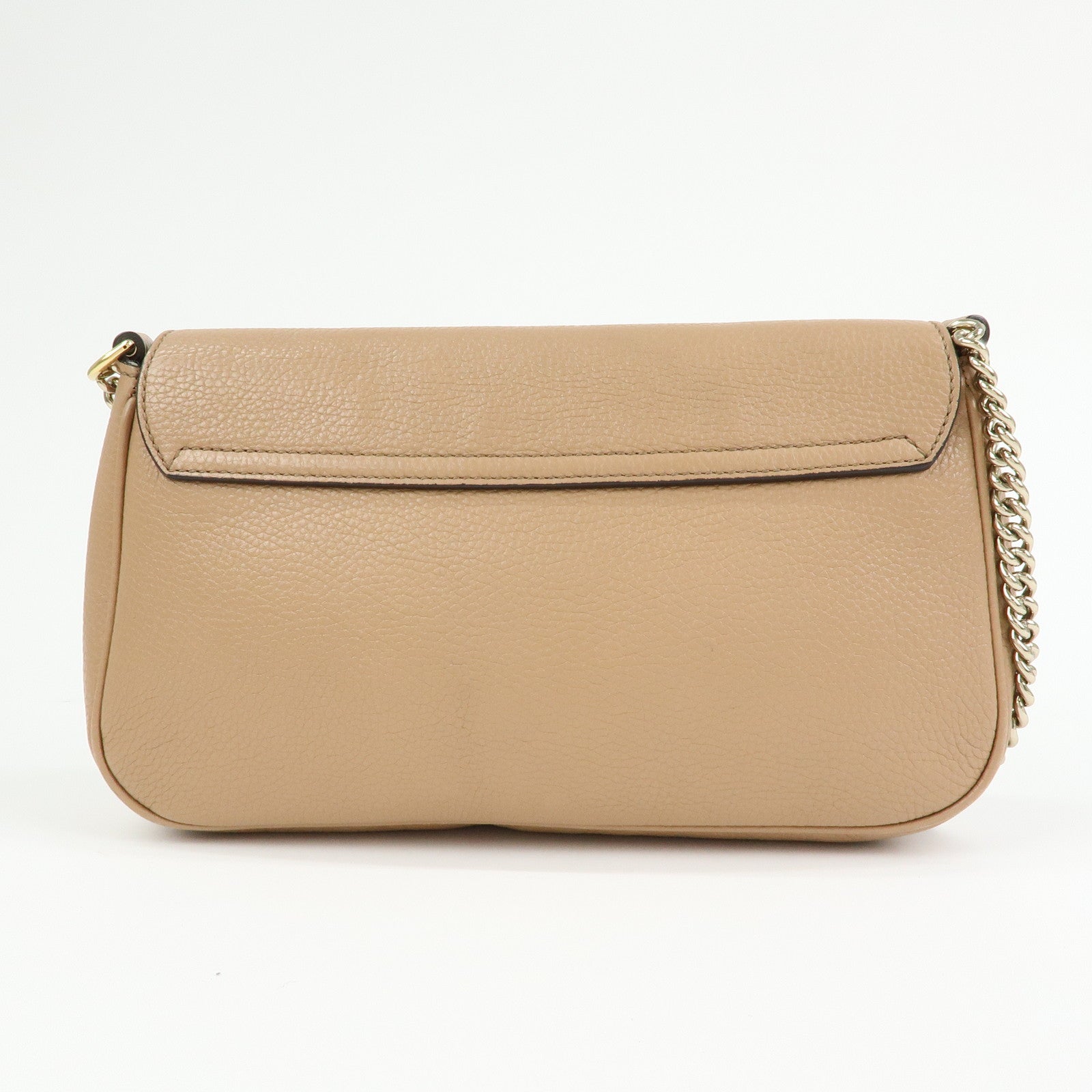 GUCCI SOHO Leather Chain Shoulder Bag Crossbody Bag Beige 536224