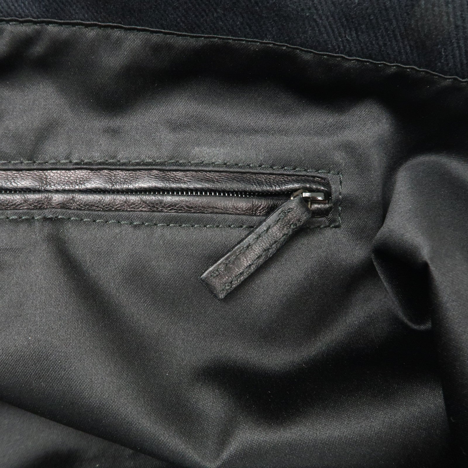 Saint Laurent Kahala Canvas Leather Tote bag Shoulder Bag Black Used