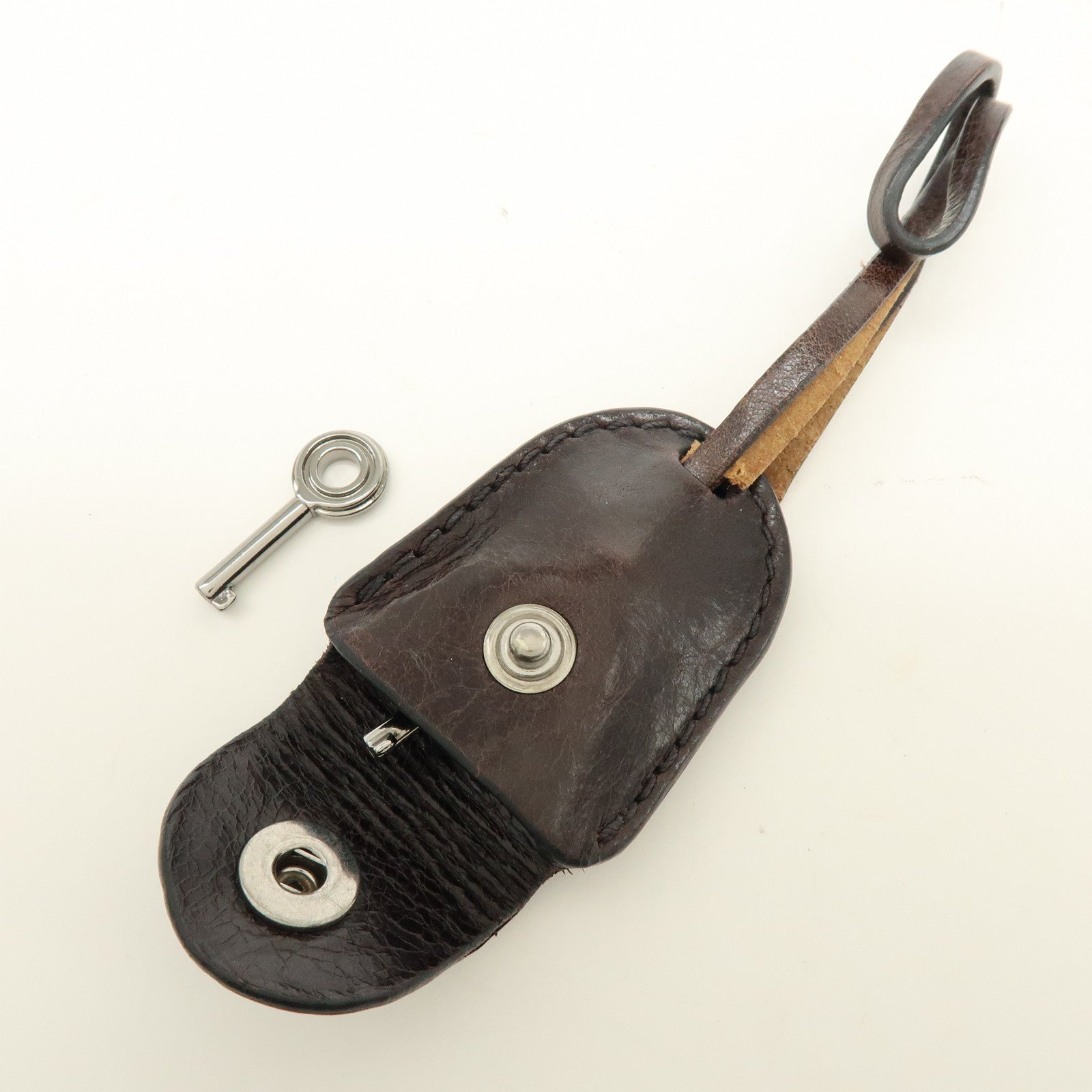 MIU MIU Matelasse Leather 2Way Bag Hand Bag Shoulder Bag Dark Brown