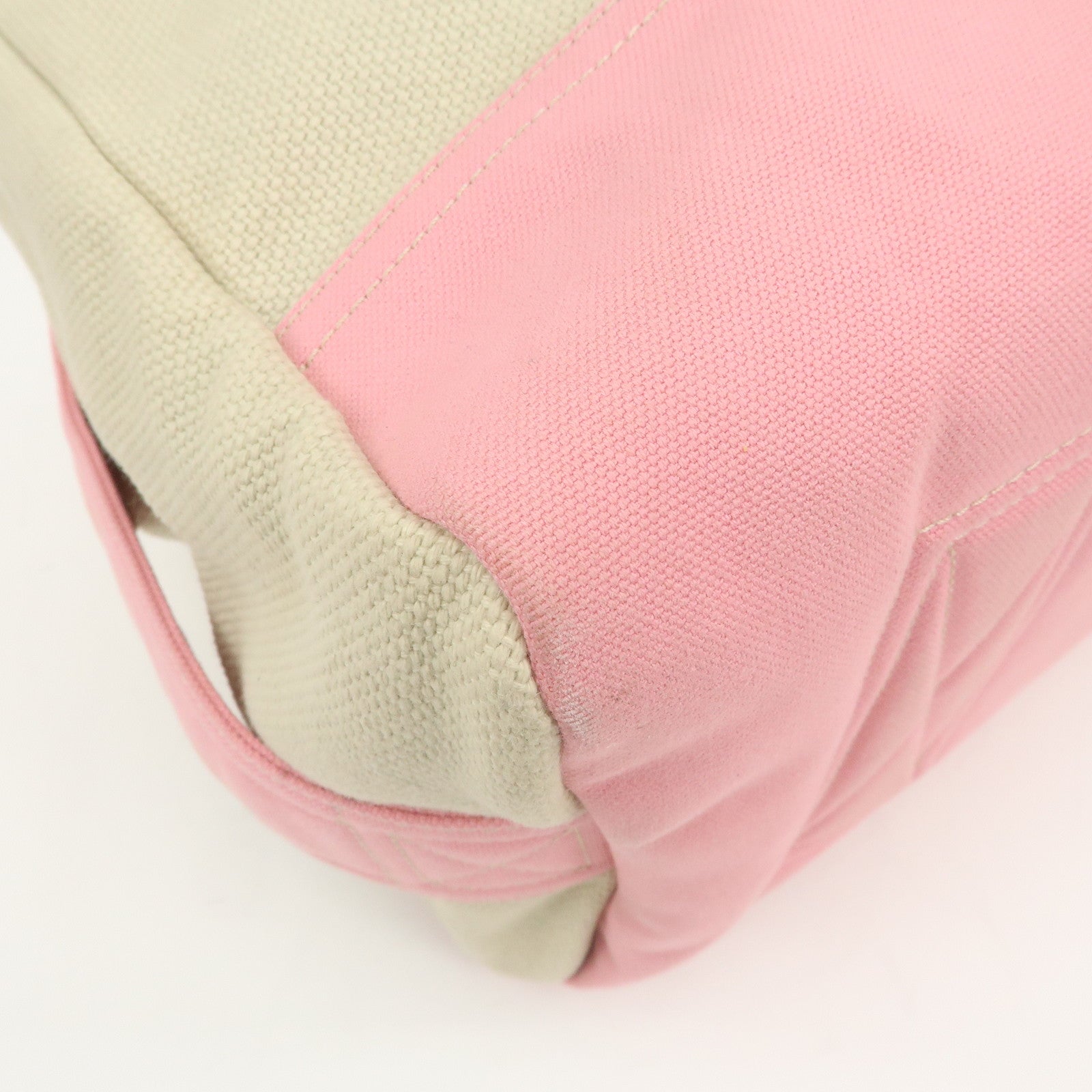 CHANEL Sport Line Canvas Boston Bag Hand Shoulder Bag Ivory Pink