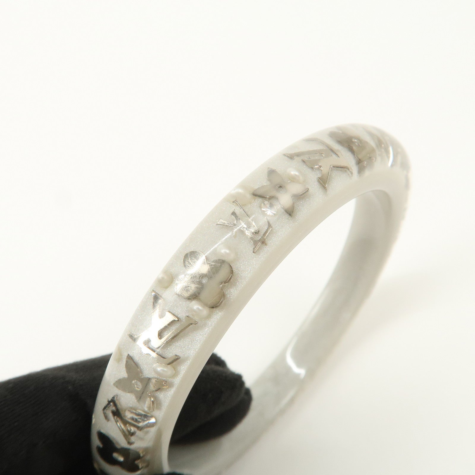 Louis Vuitton Bracelet Inclusion TPM Bangle Clear Silver M65867