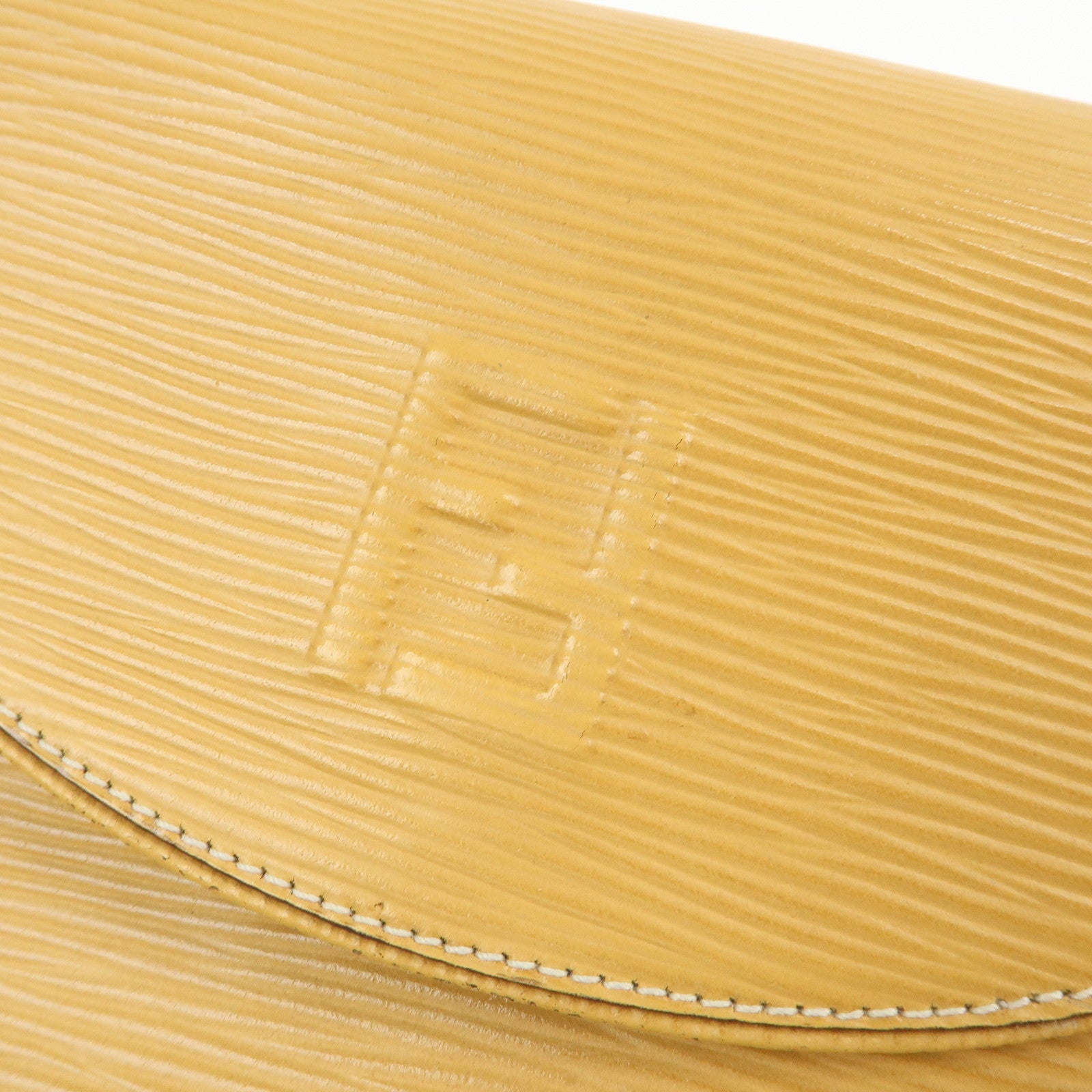 FENDI Logo Leather Shoulder Bag Crossbody Bag Yellow