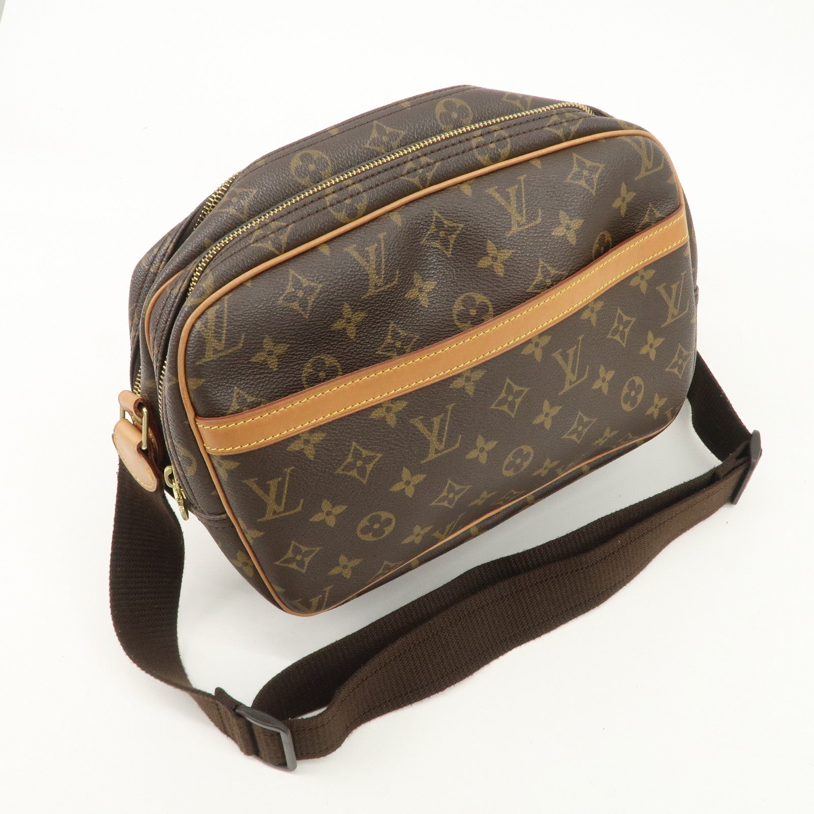 Louis Vuitton Monogram Reporter PM Shoulder Bag Brown M45254 Used