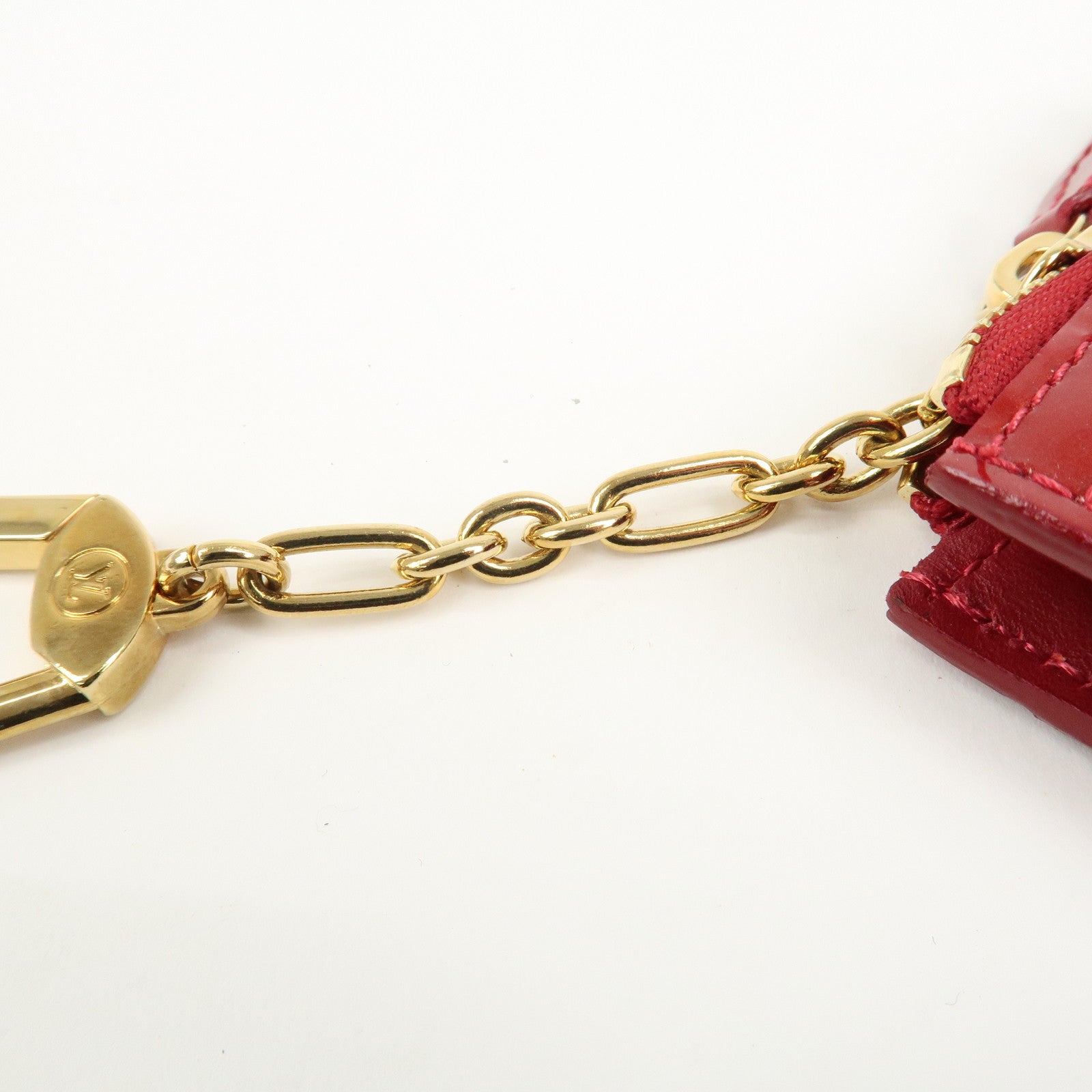 Louis Vuitton Monogram Vernis Pochette Cles NM Cerise M90214