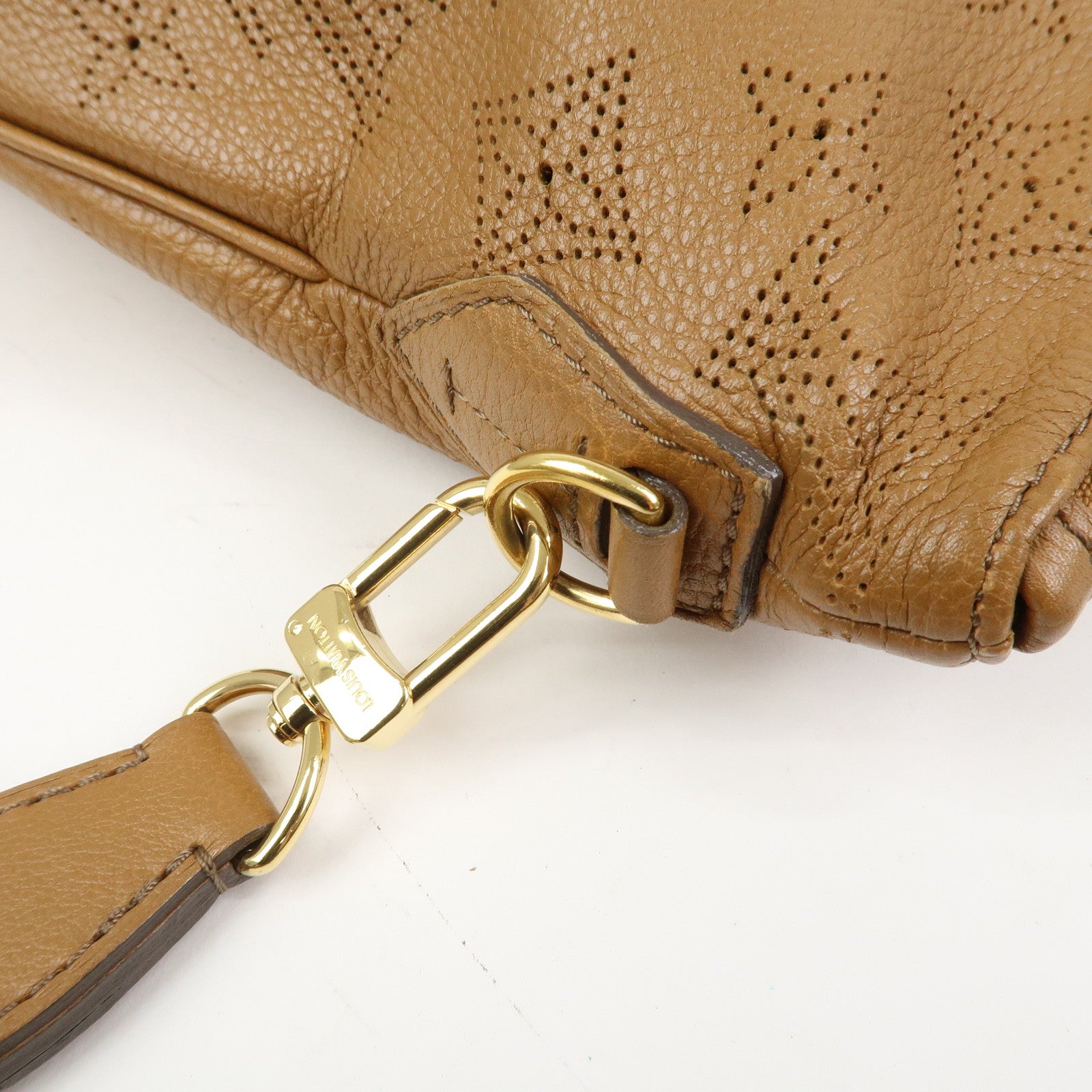 Louis Vuitton Monogram Mahina Selene MM Shoulder Bag Caramel M94214