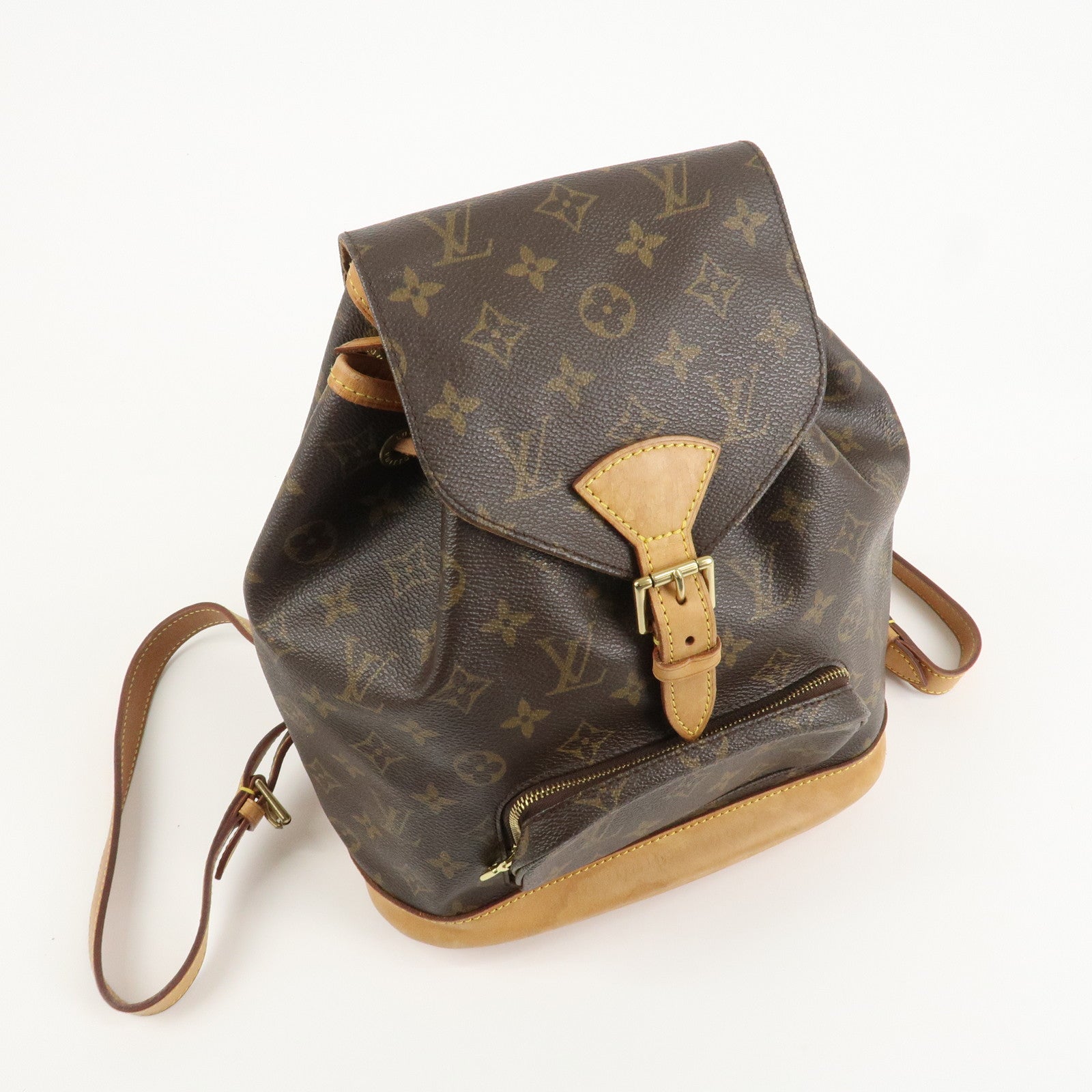 Louis Vuitton Monogram Canvas Montsouris MM Backpack Brown M51136 Used