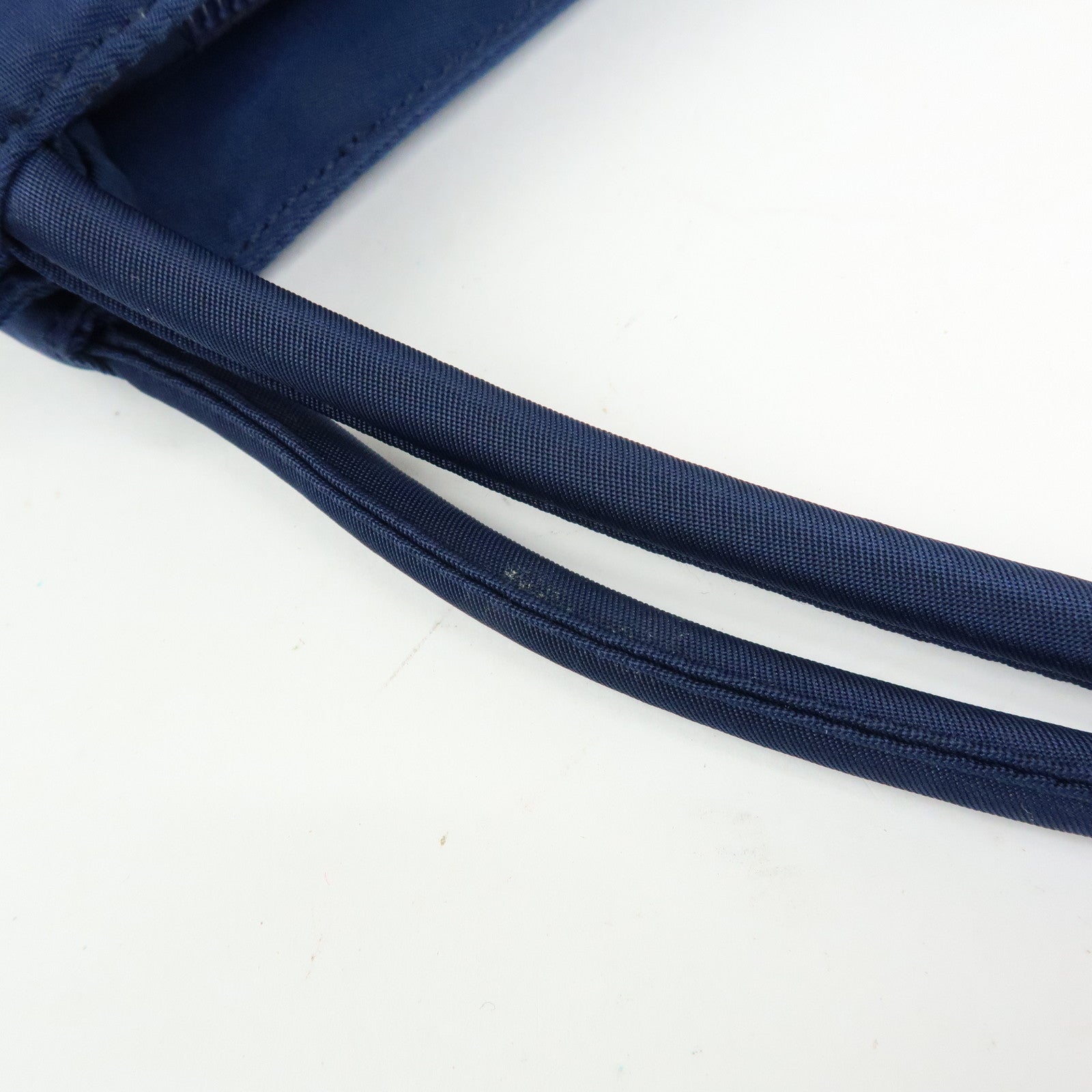 PRADA Triangle Logo Nylon Shoulder Bag Hand Bag Navy B6242