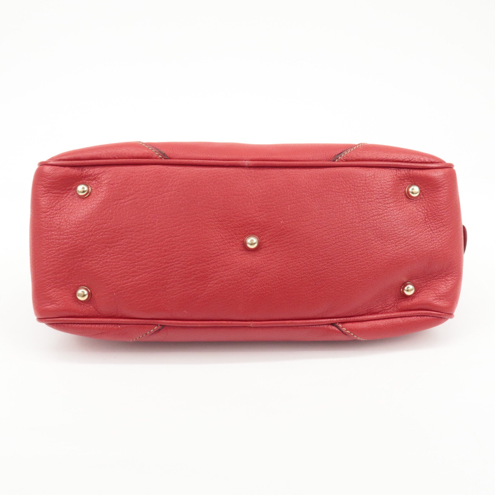 GUCCI Sherry Leather Chain Shoulder Bag Red 152462 Used