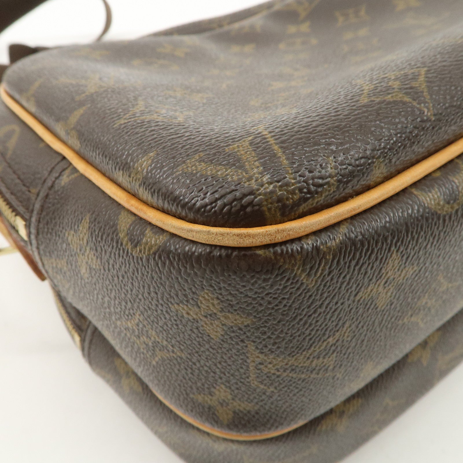 Louis Vuitton Monogram Reporter PM Shoulder Bag Brown M45254 Used