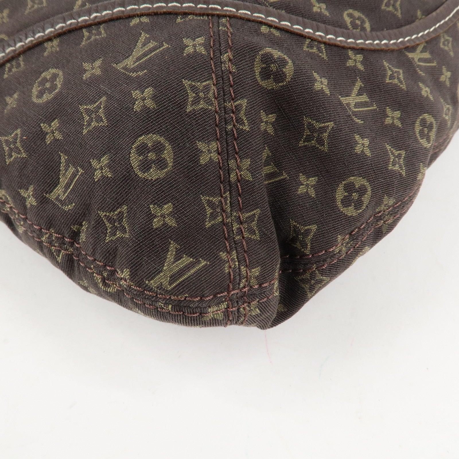Louis Vuitton Monogram Mini Lin Manon MM Shoulder Bag Ebene M95619 Used