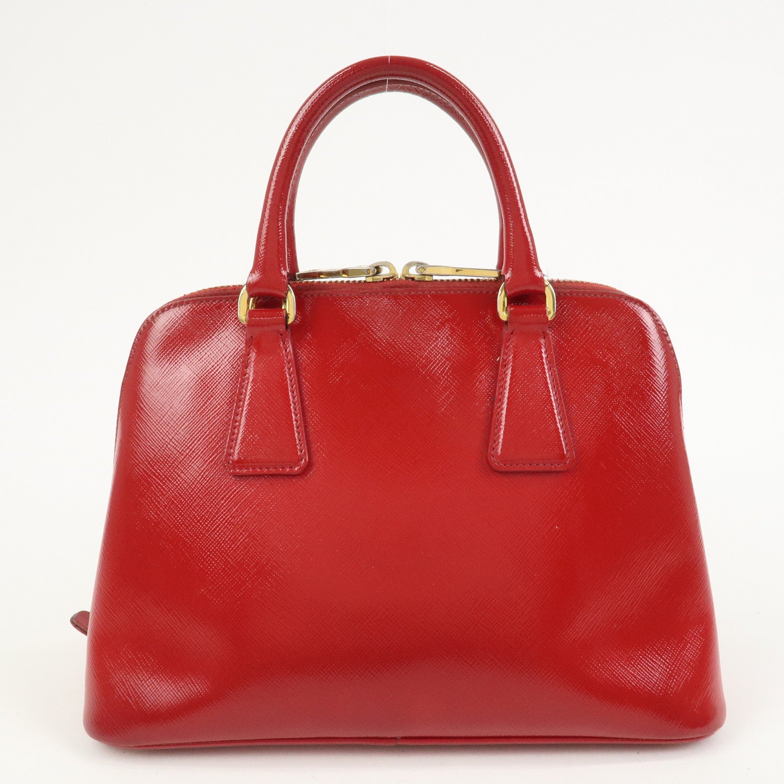 PRADA Promenade Small Leather 2Way Hand Shoulder Bag Red BL0838